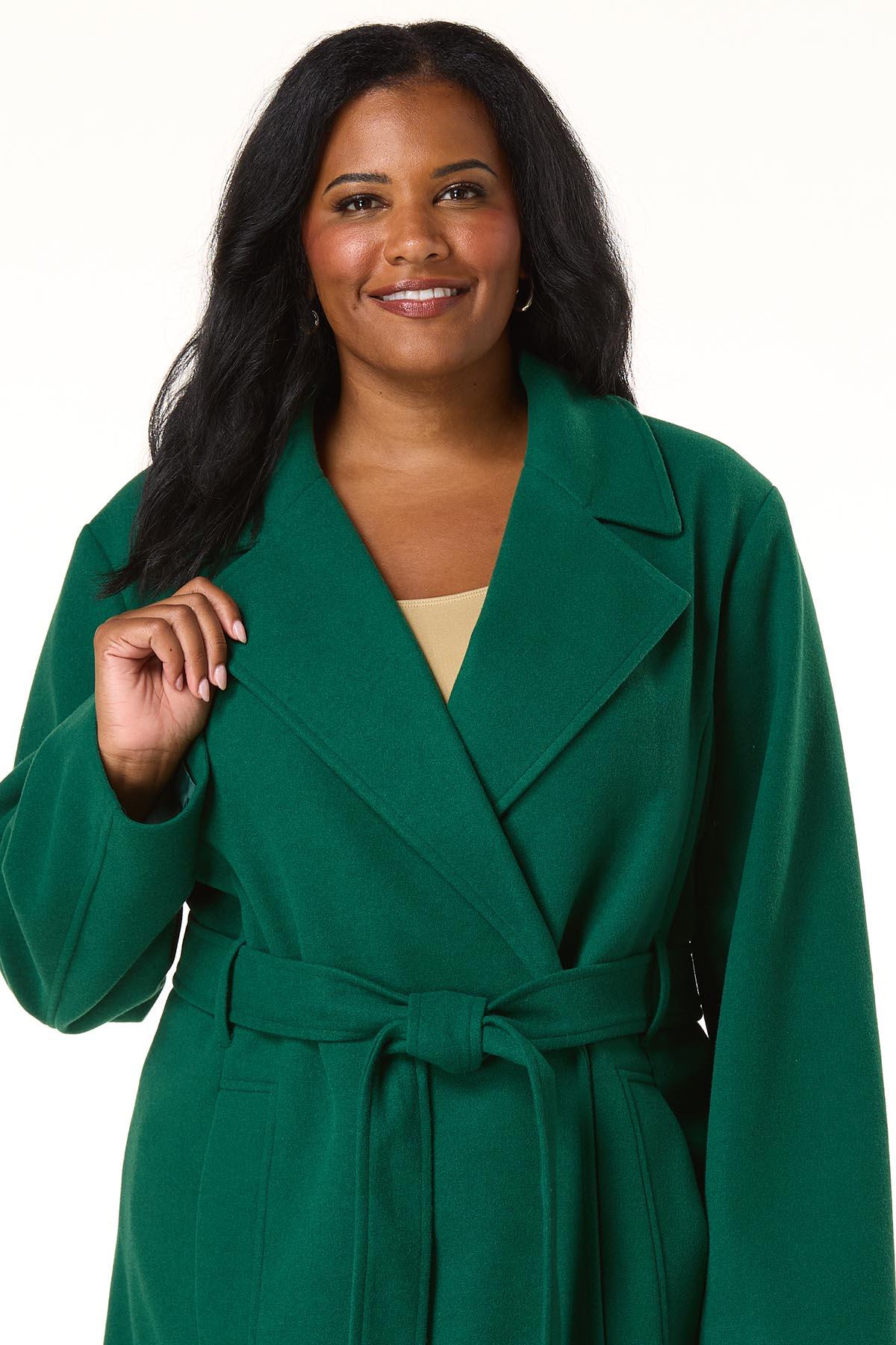 plus size tie waist coat