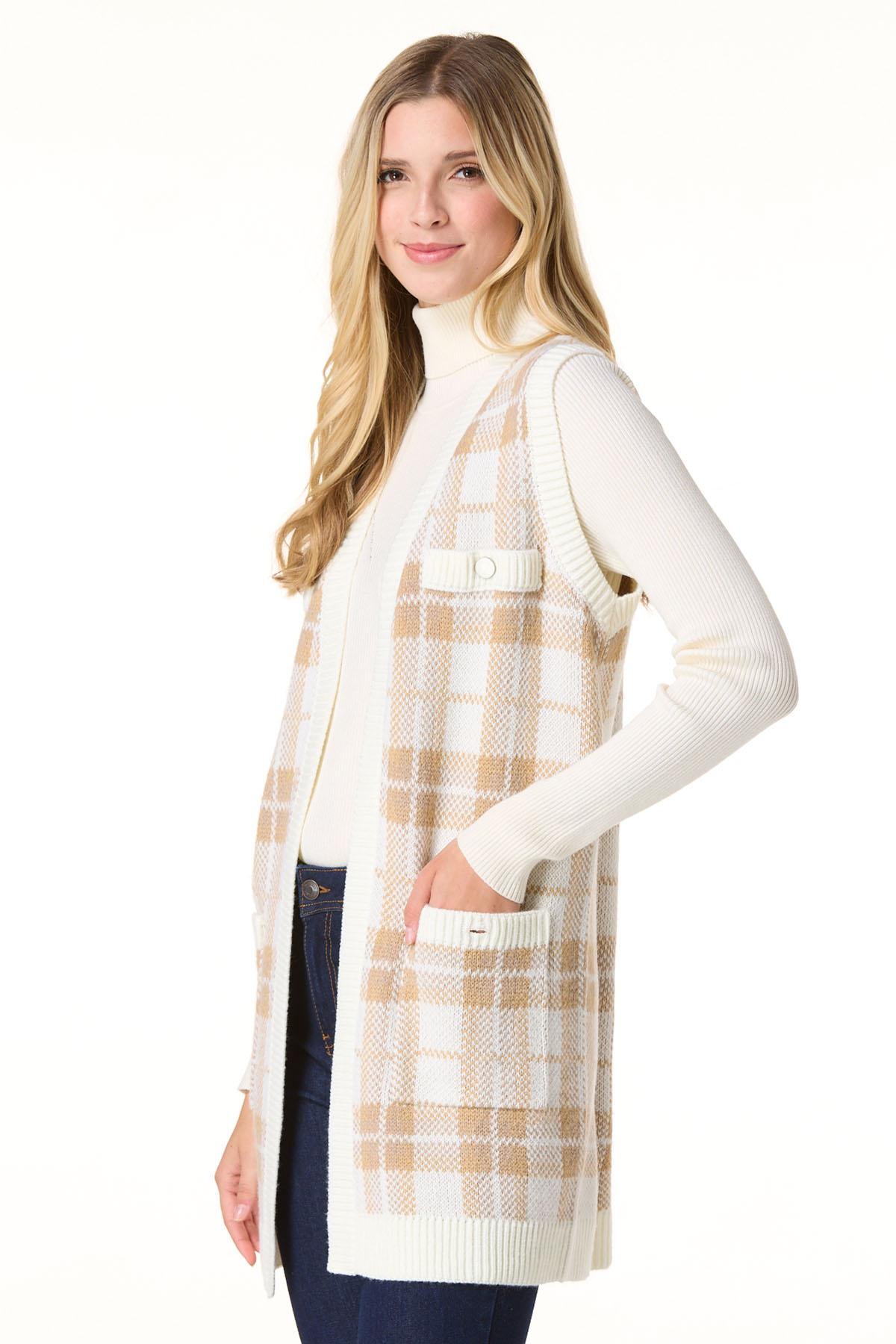 Cato Fashions | Cato Plaid Button Down Sweater Vest