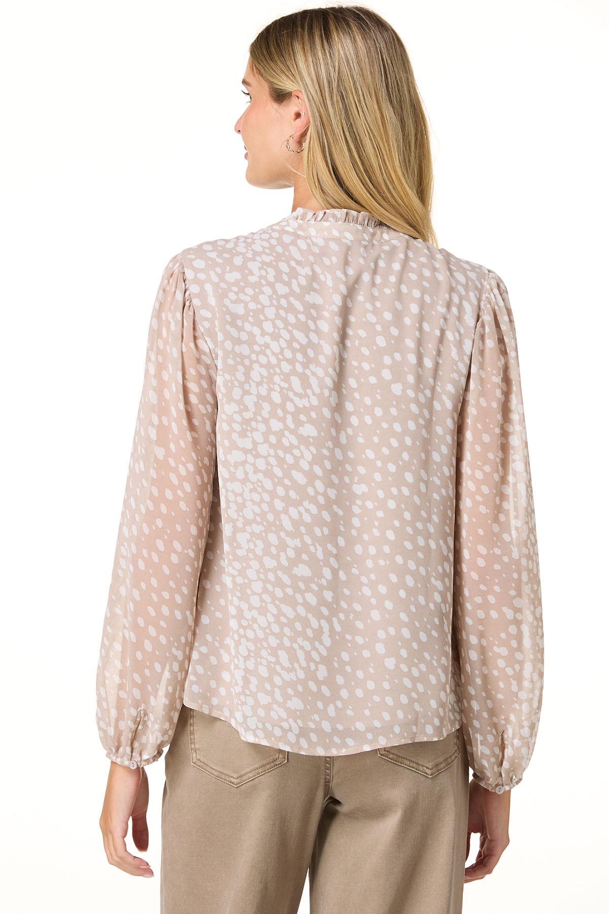 Cato Fashions | Cato Ruffled Trim Dotted Animal Top