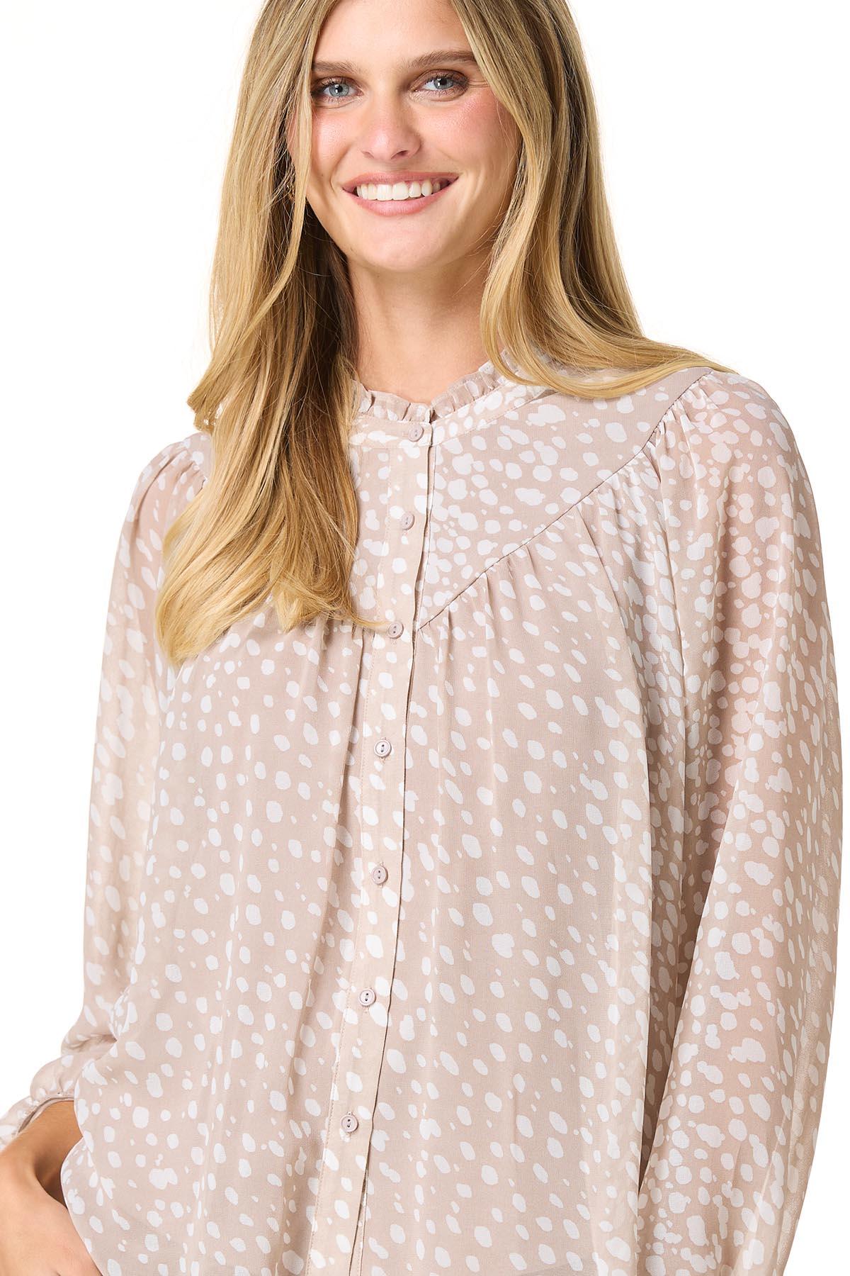 Cato Fashions | Cato Ruffled Trim Dotted Animal Top