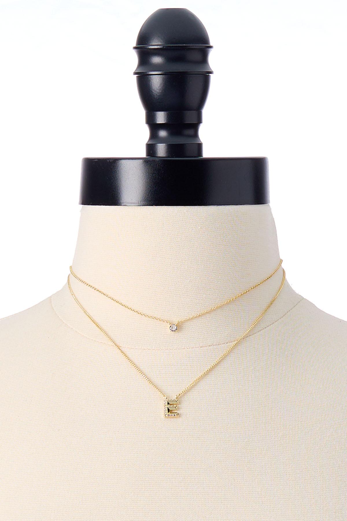 Cato Fashions | Cato E Layered Initial Necklace