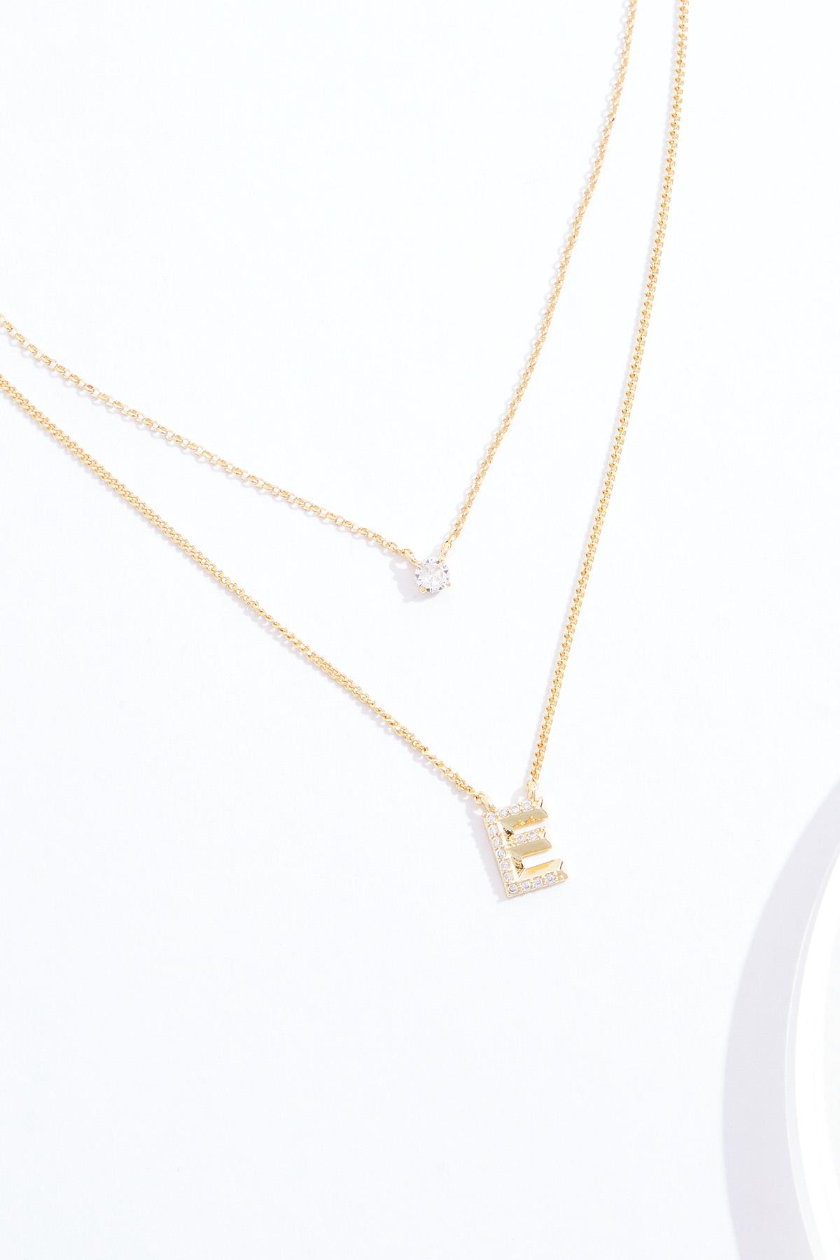 Cato Fashions | Cato E Layered Initial Necklace
