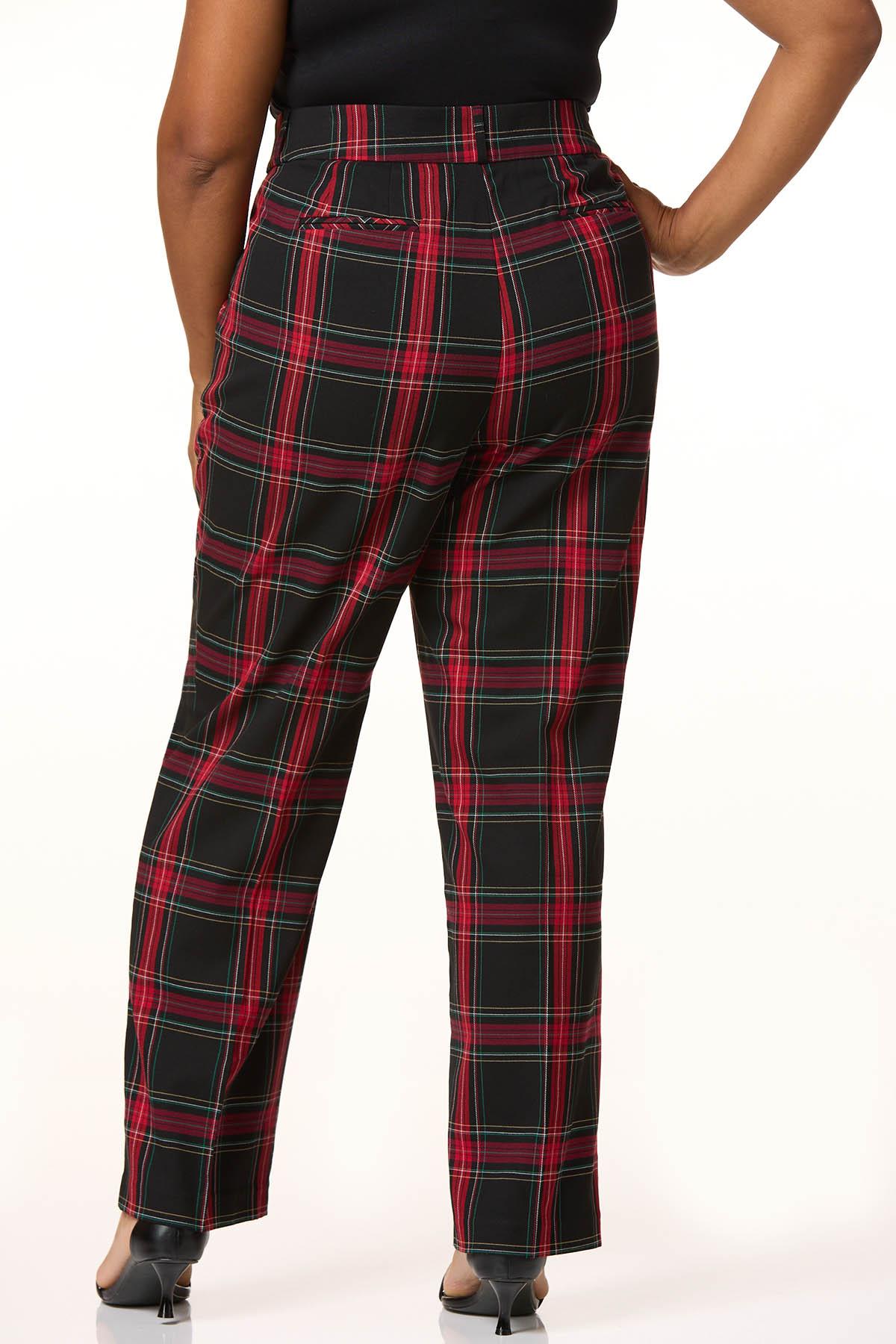 Cato Fashions | Cato Plus Size Red Plaid Trousers