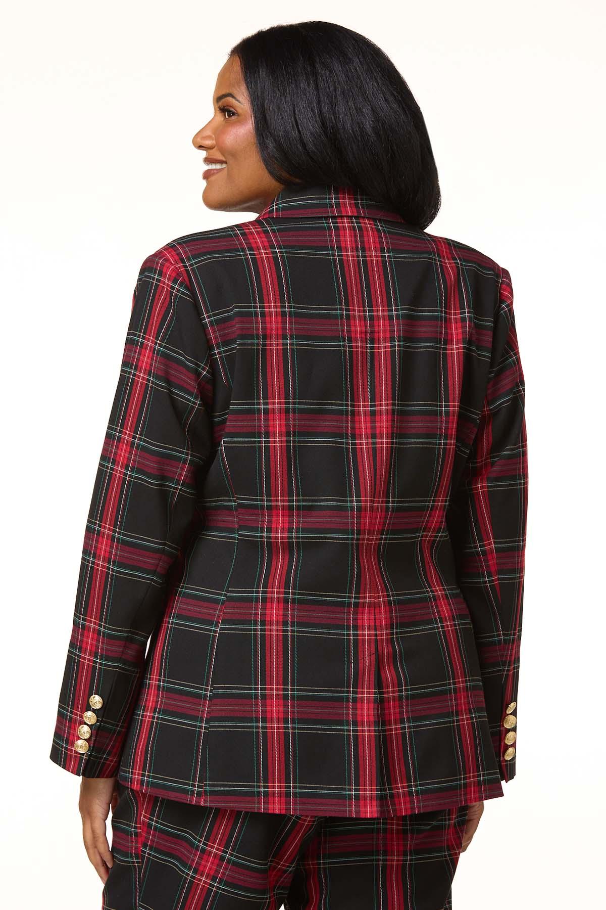 Cato Fashions | Cato Plus Size Red Plaid Blazer
