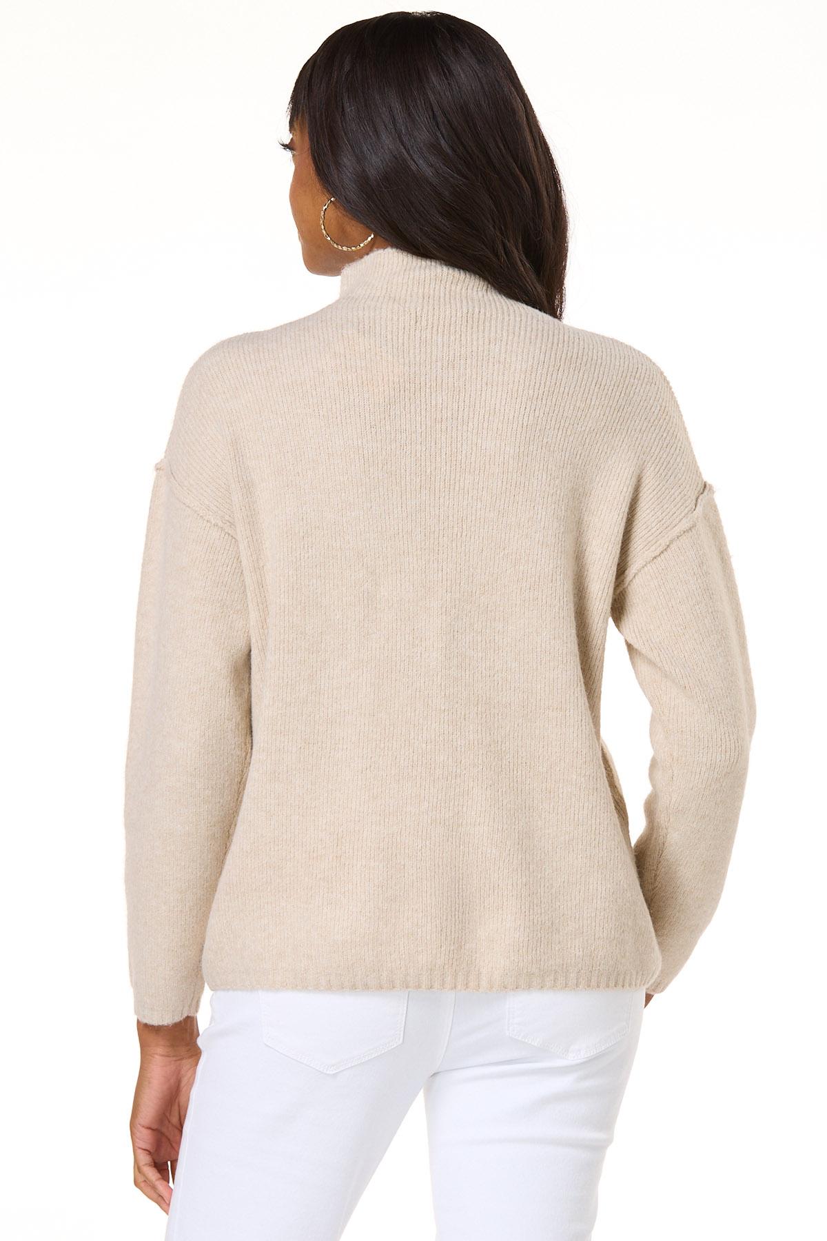 Cato Fashions | Cato Exposed Seam Mock Neck Sweater