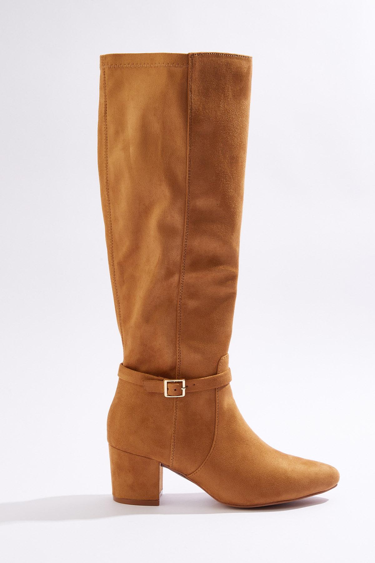 Cato Fashions | Cato Wide Width Faux Suede Stretch Tall Boots