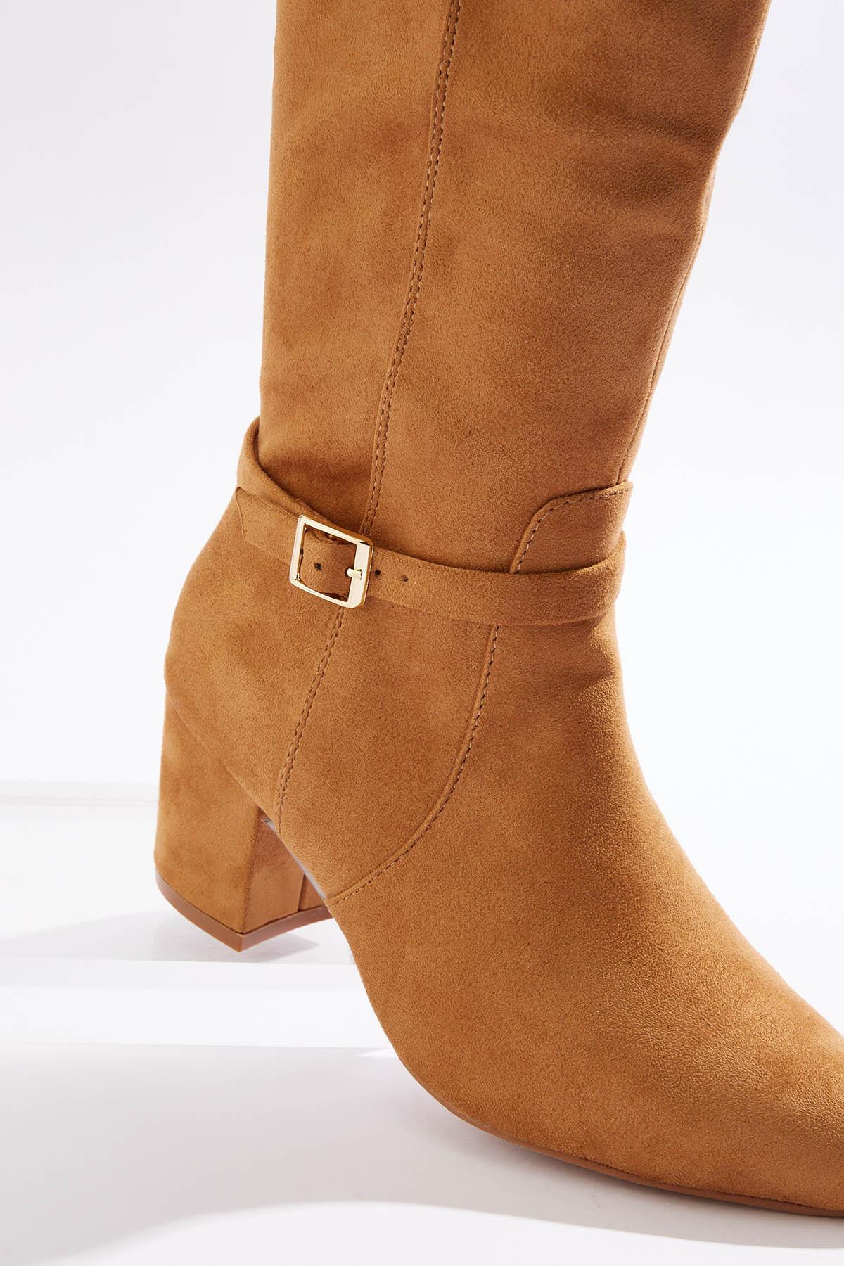 Cato Fashions | Cato Wide Width Faux Suede Stretch Tall Boots