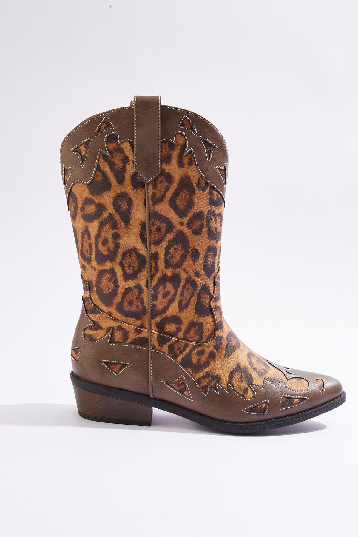 Cato Fashions | Cato Wide Width Leopard Western Tall Boots