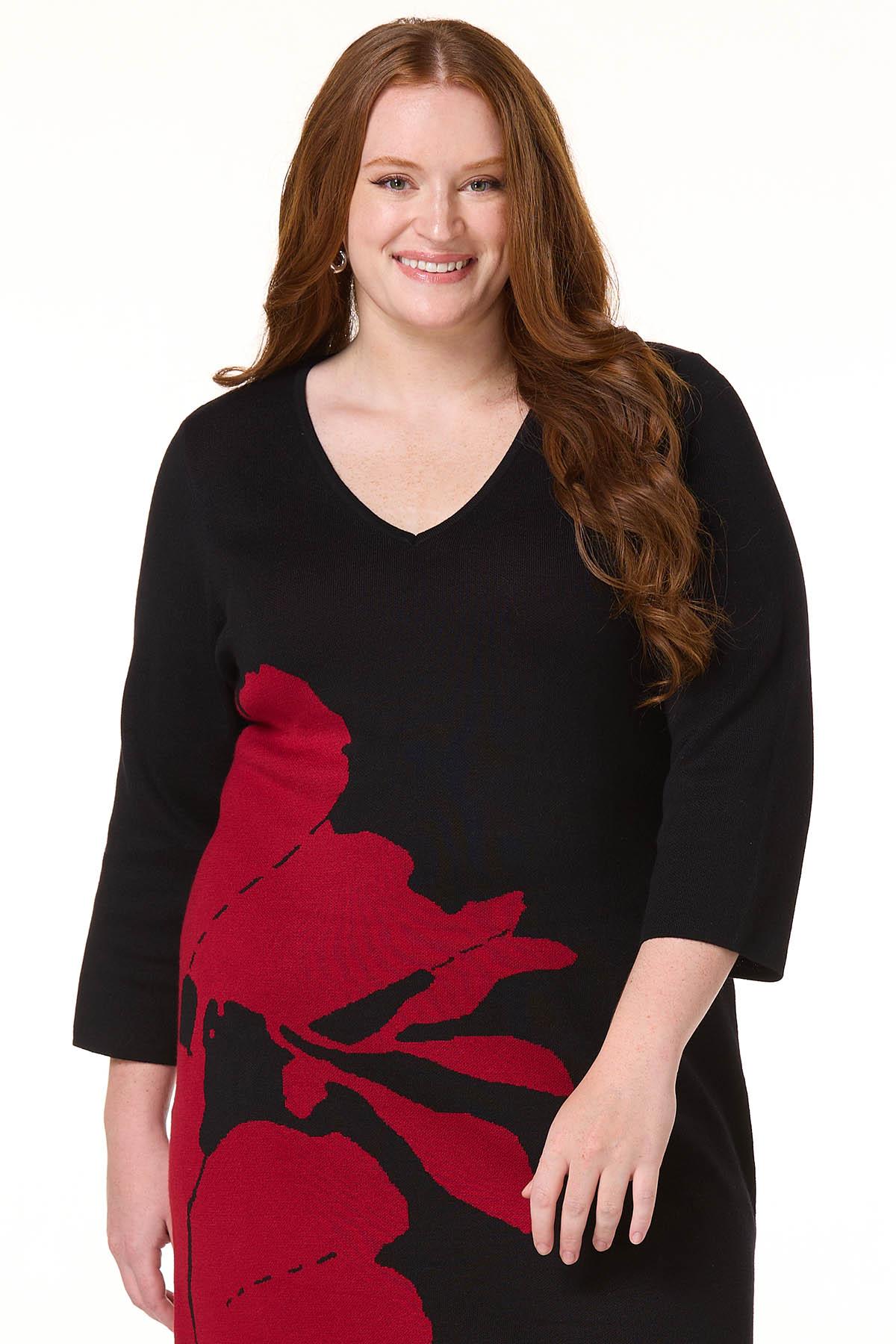Cato Fashions | Cato Plus Size Placed Floral Sweater Dress