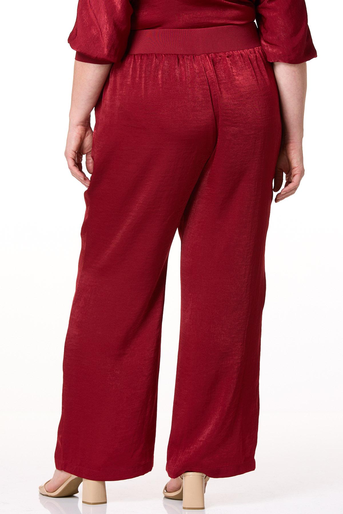 Cato Fashions | Cato Plus Size Red Satin Pants