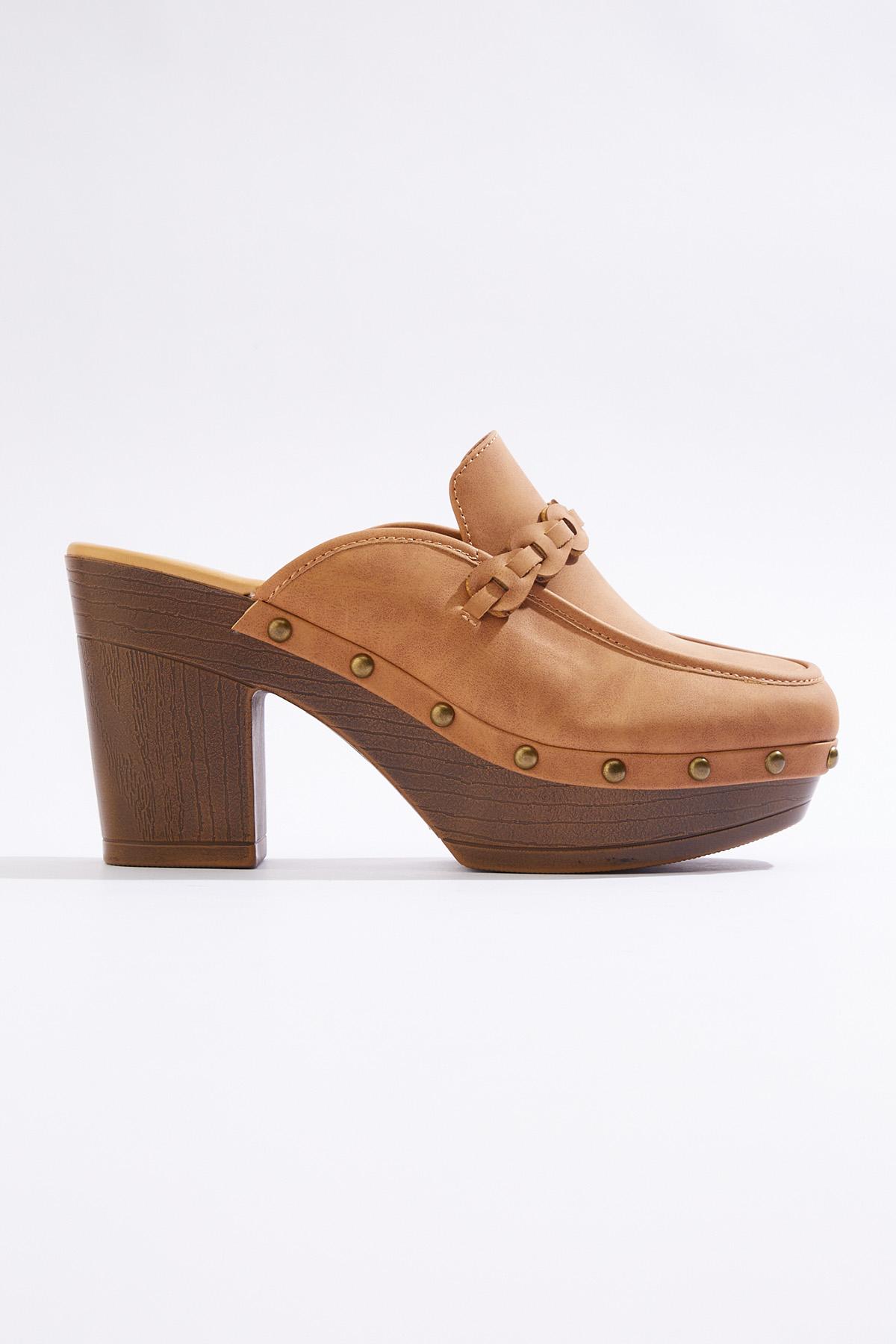 Cato Fashions | Cato Tailored Stud Heeled Clogs