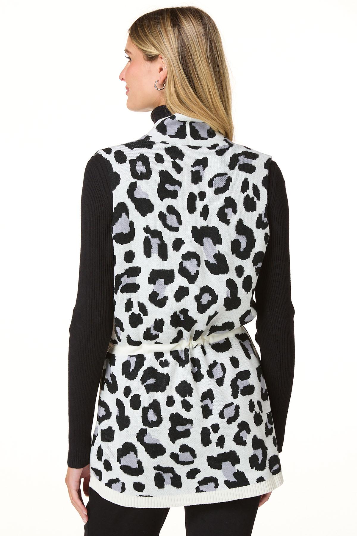  Cato Fashions | Cato Cheetah Drawstring Sweater Vest