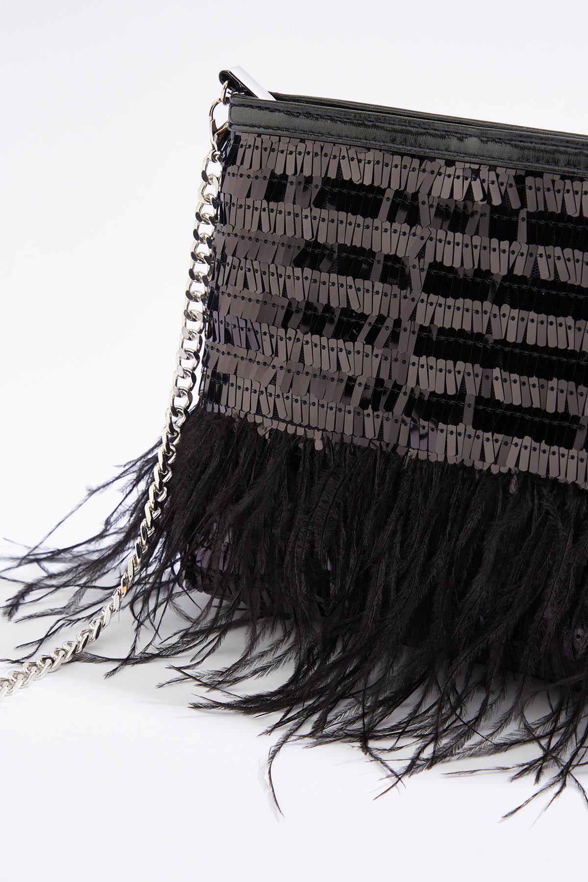Cato Fashions | Cato Sequin Feather Crossbody
