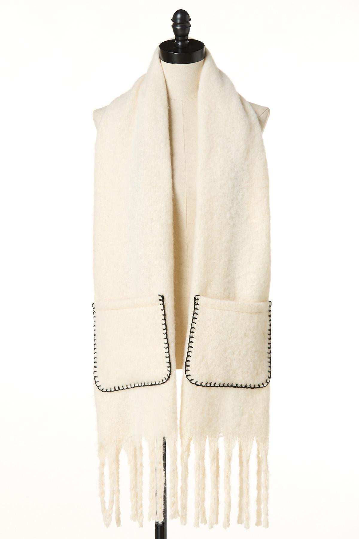 Cato Fashions | Cato Whipstitch Trim Pocket Scarf