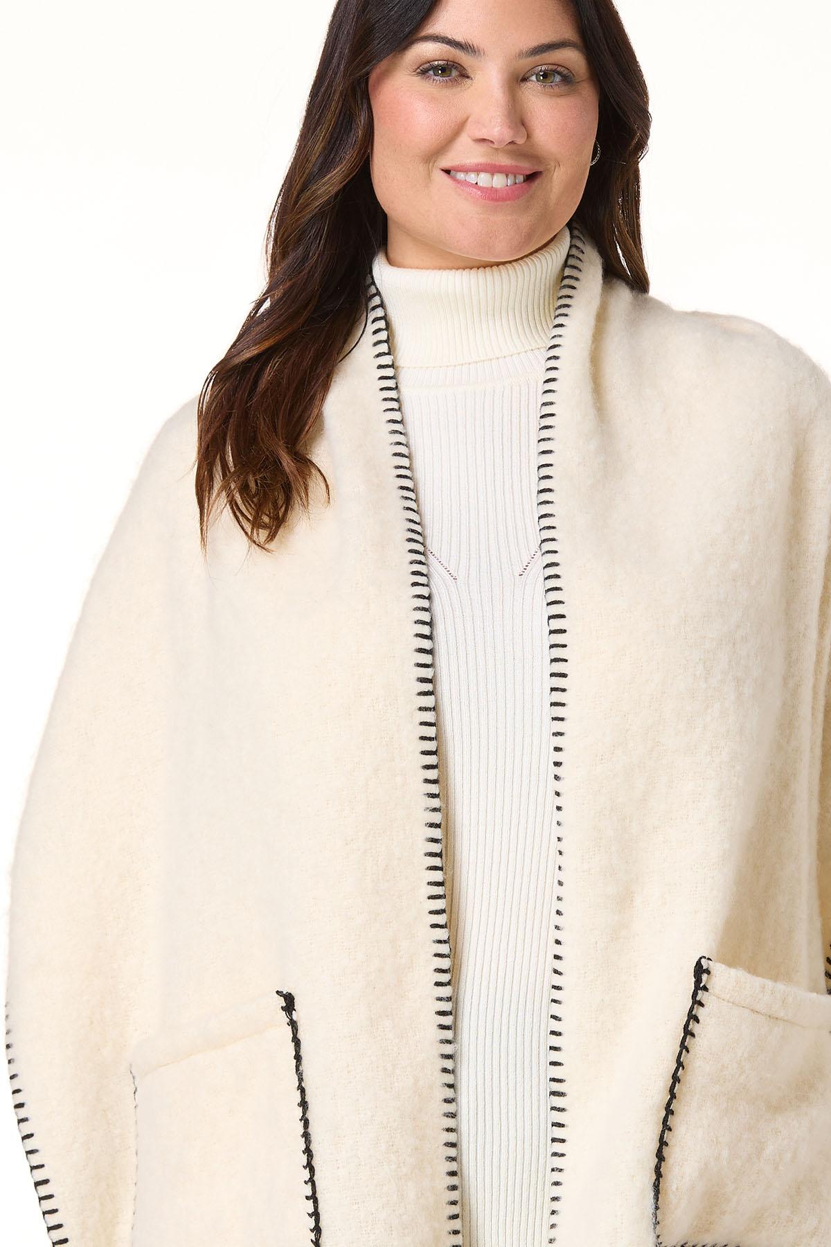 Cato Fashions | Cato Whipstitch Trim Pocket Scarf