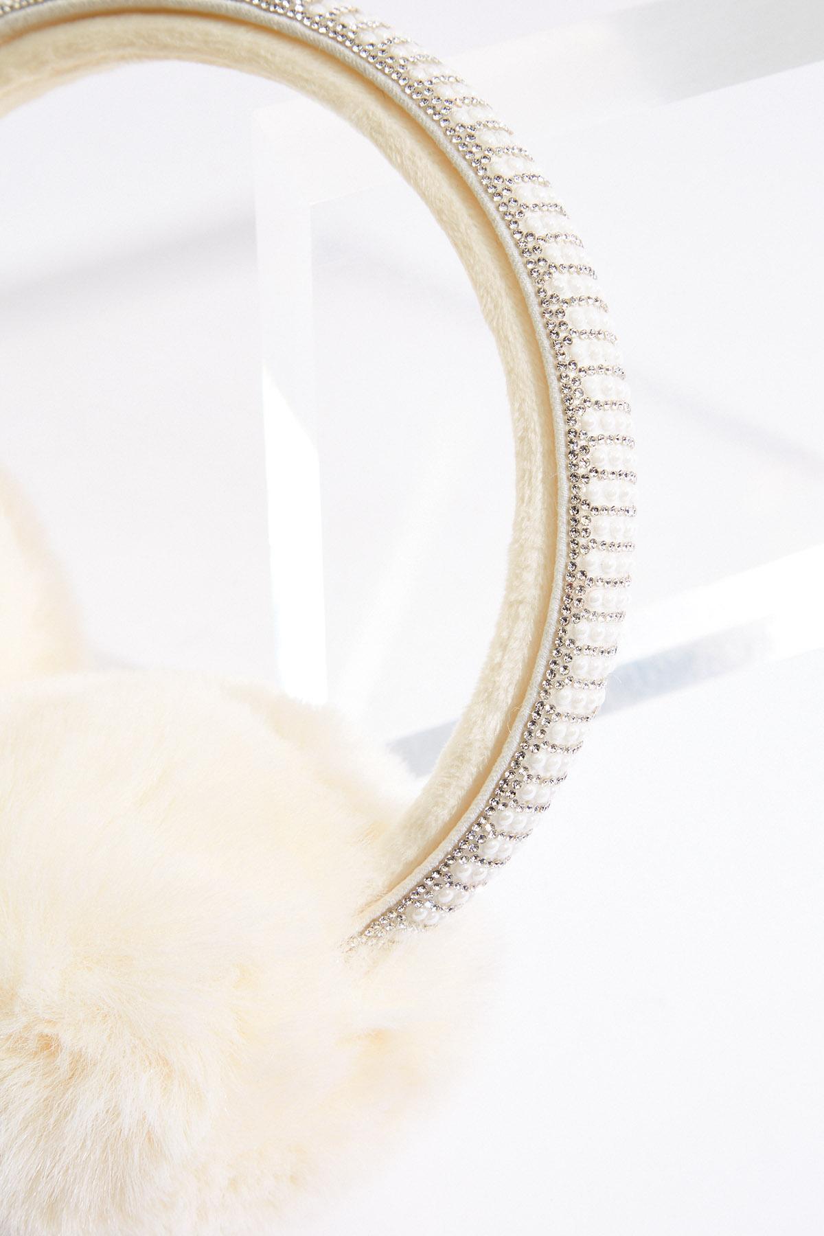 Cato Fashions | Cato Pearl Rhinestone Faux Fur Earmuffs