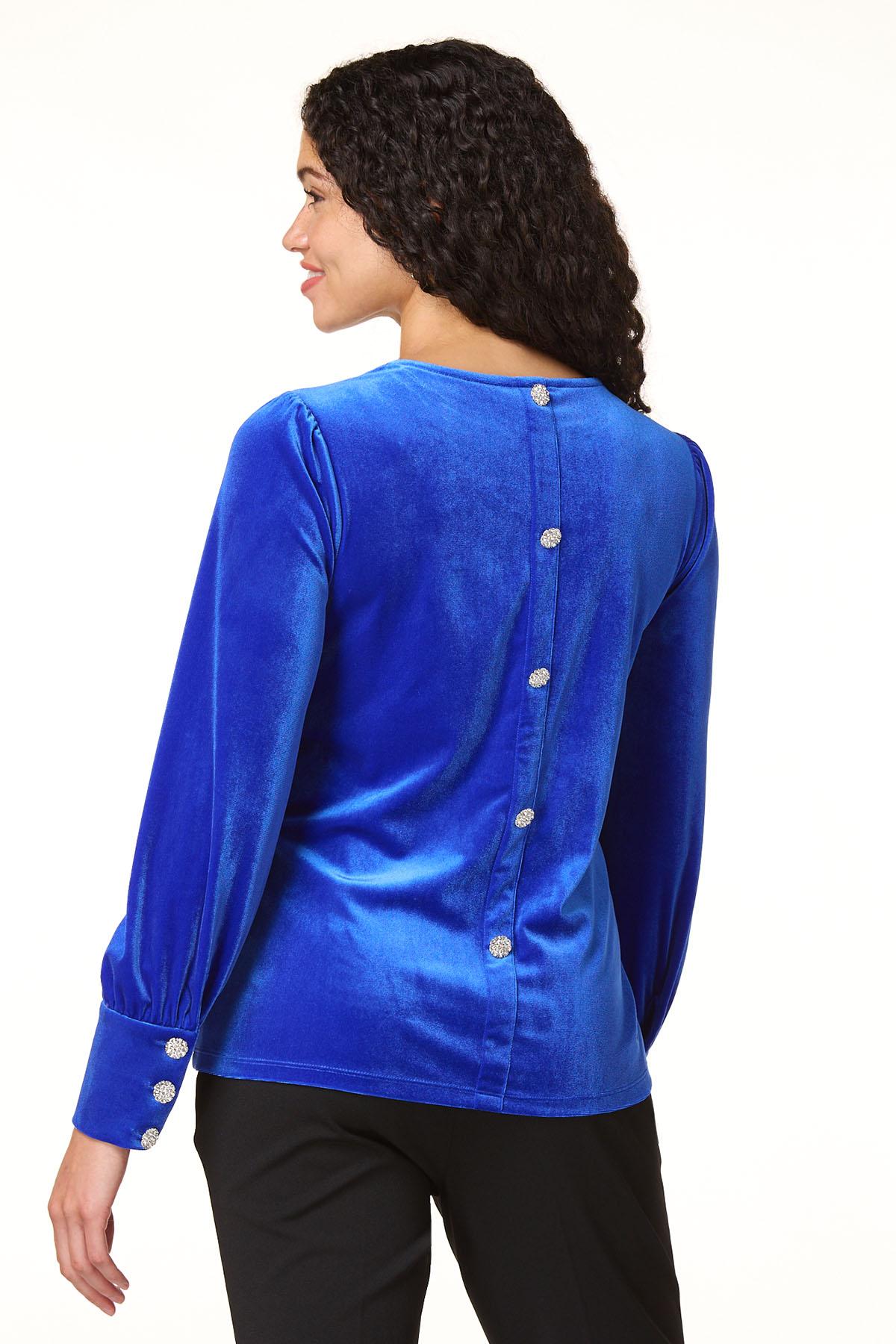 Cato Fashions | Cato Novelty Button Velvet Top