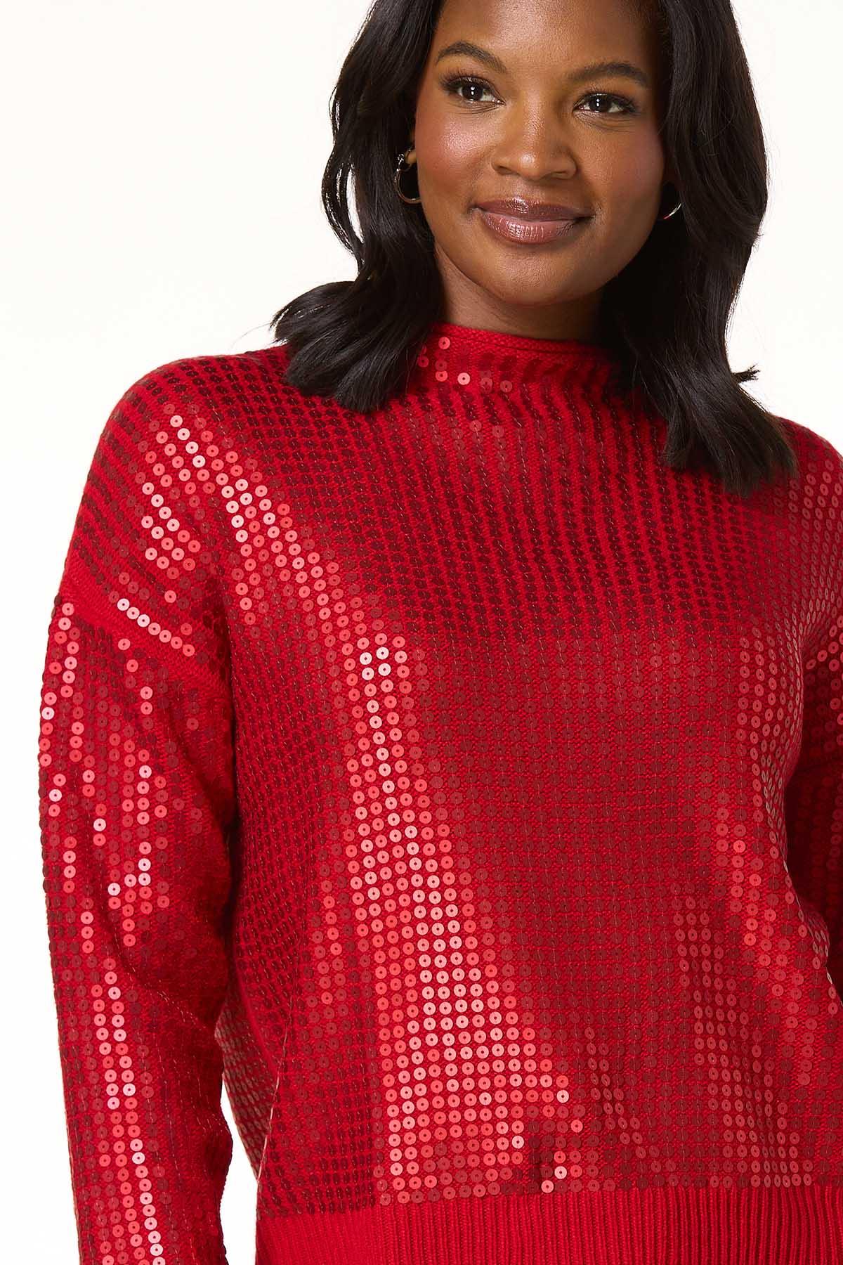 Cato Fashions | Cato All Over Matte Sequin Embellished Sweater
