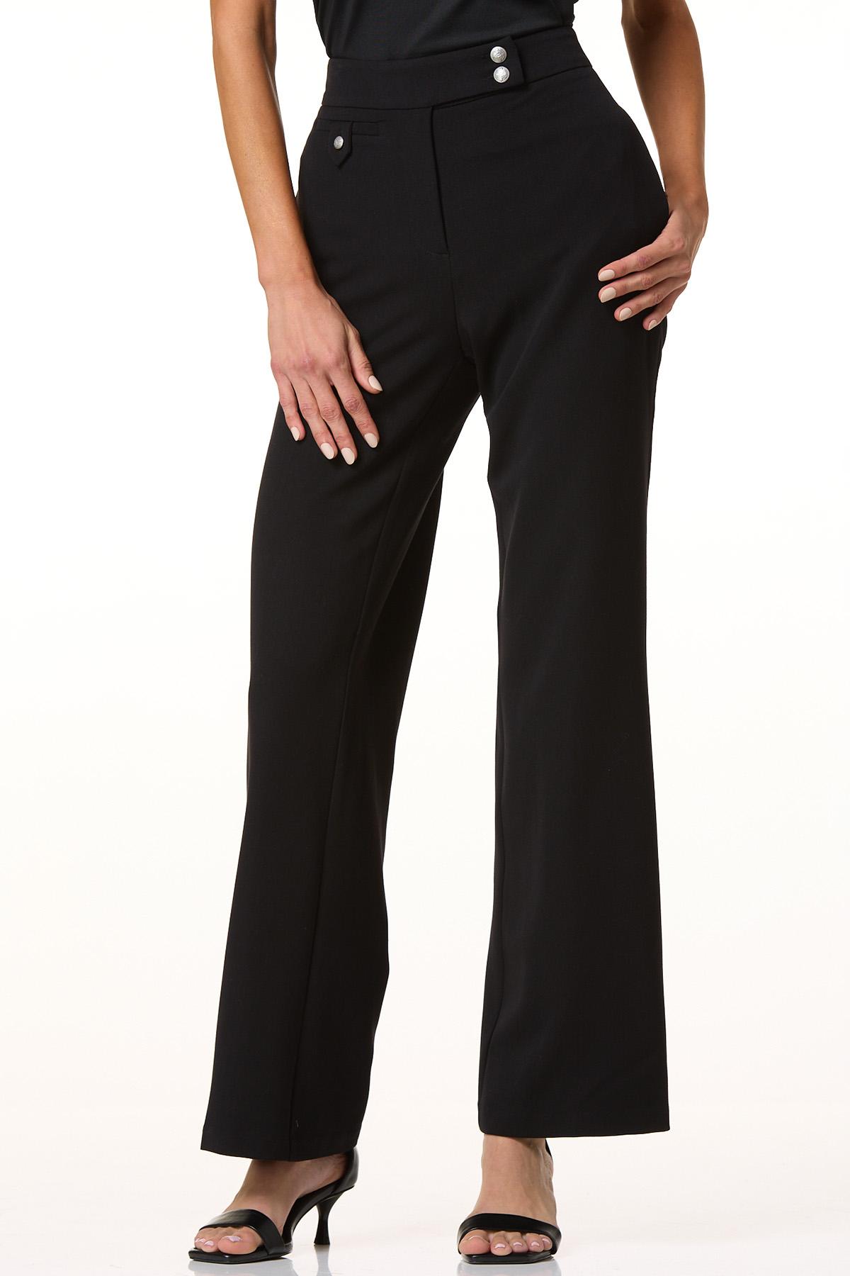 white christmas dresses High Waist Wide Leg Pant - Black Ponte | KiraGrace