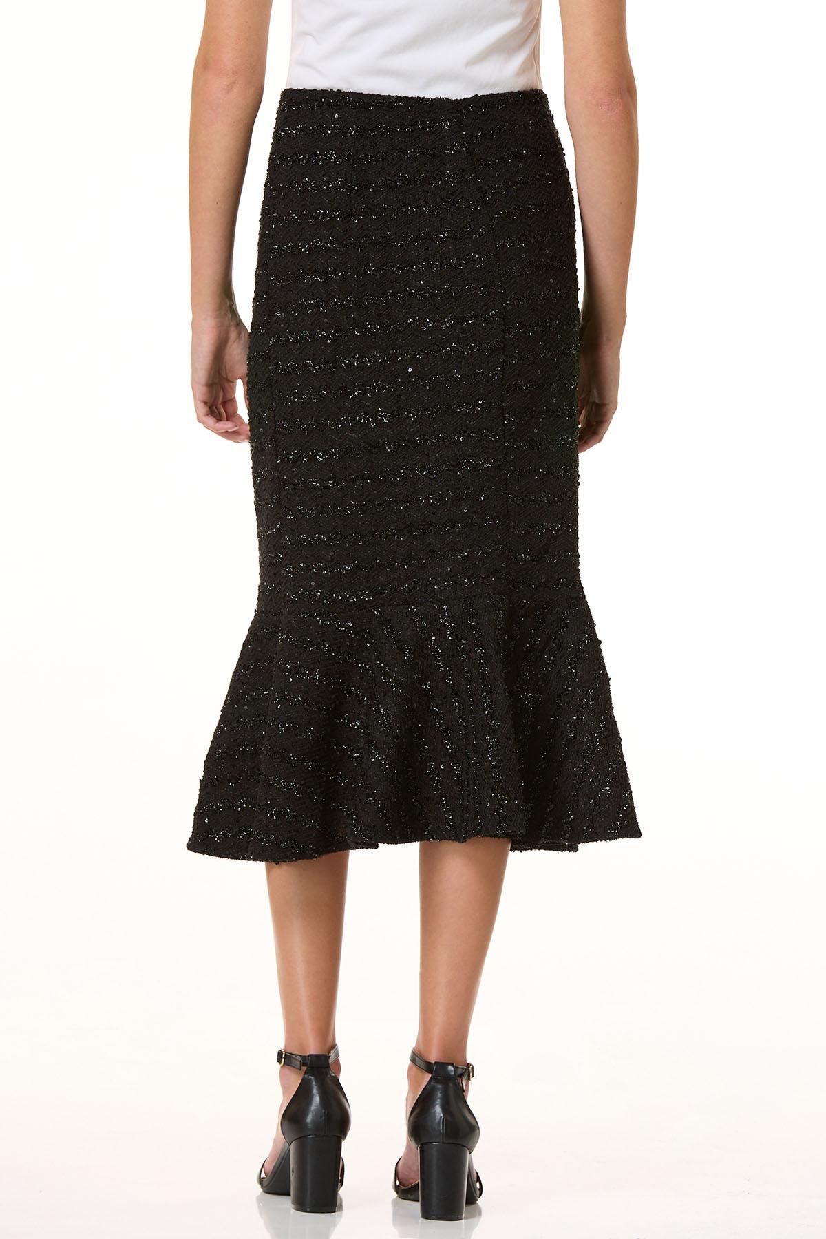 Cato Fashions | Cato Shimmer Tweed Flounced Skirt