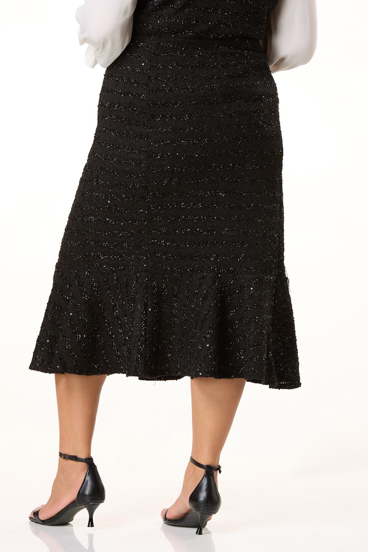 Cato Fashions | Cato Plus Size Shimmer Tweed Flounced Skirt