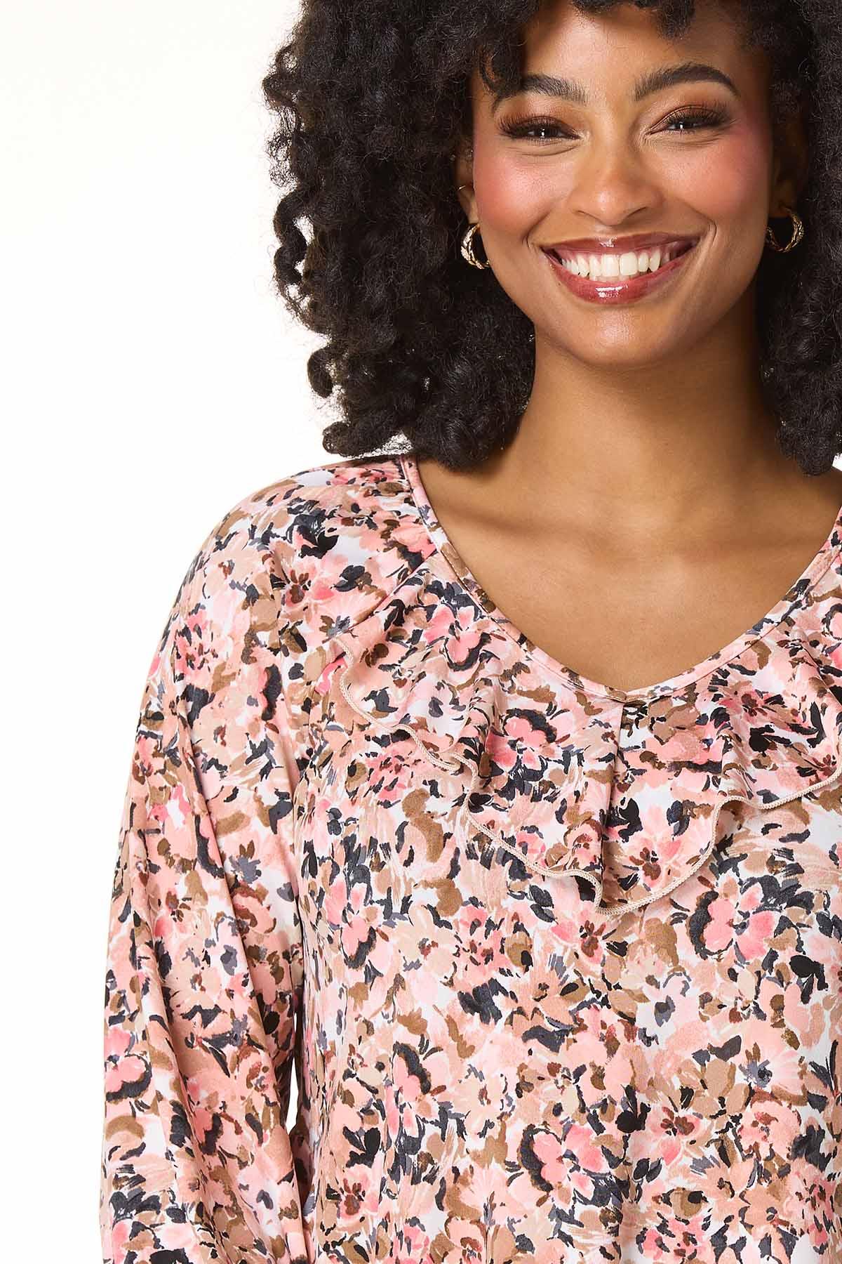 Cato Fashions | Cato Ruffled Floral Top