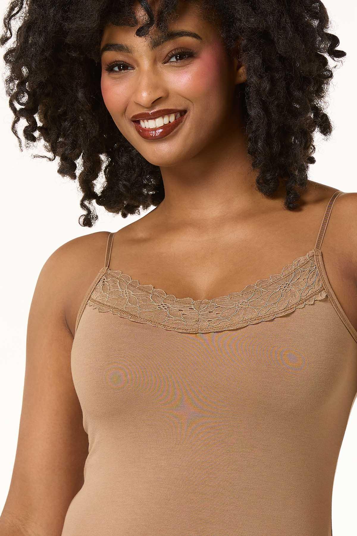Cato Fashions | Cato Solid Lace Trim Cami
