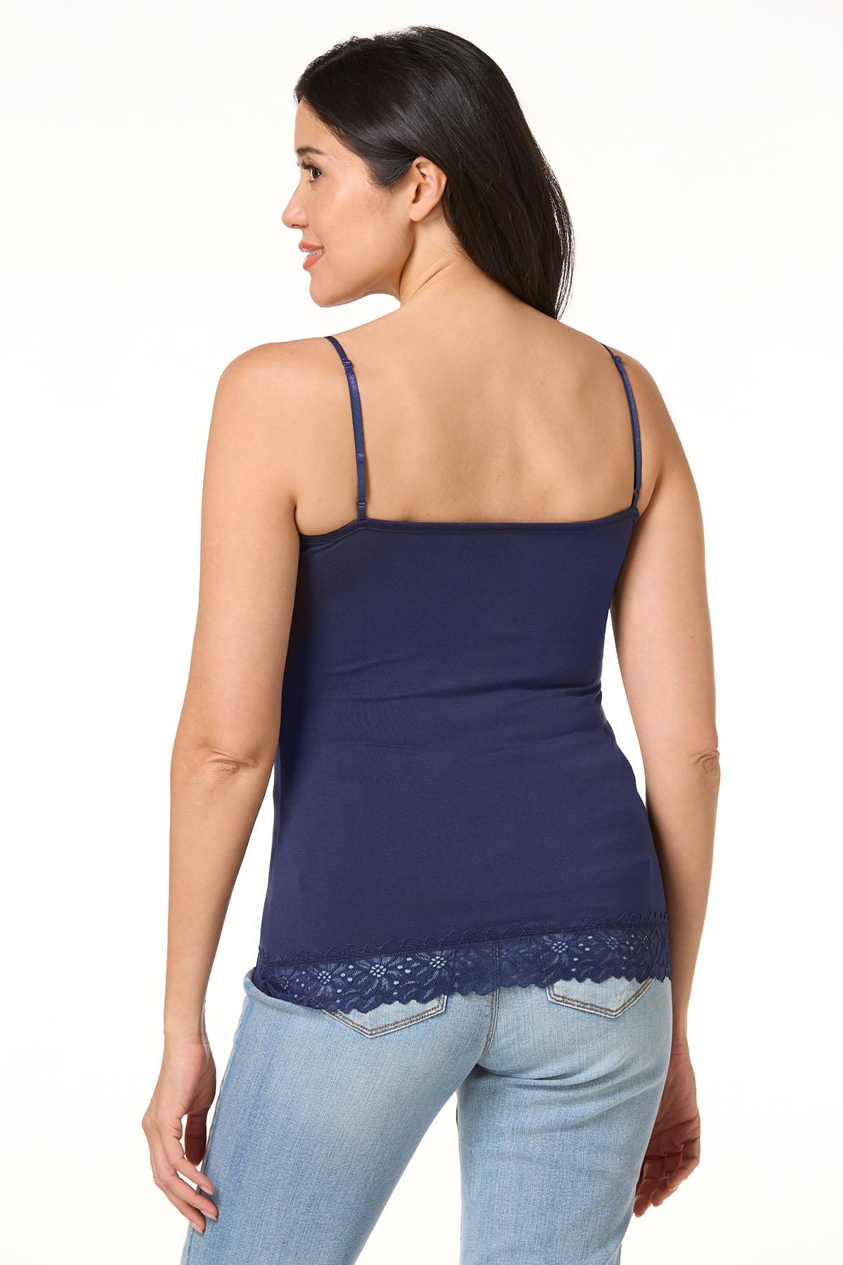 Cato Fashions | Cato Solid Lace Trim Cami