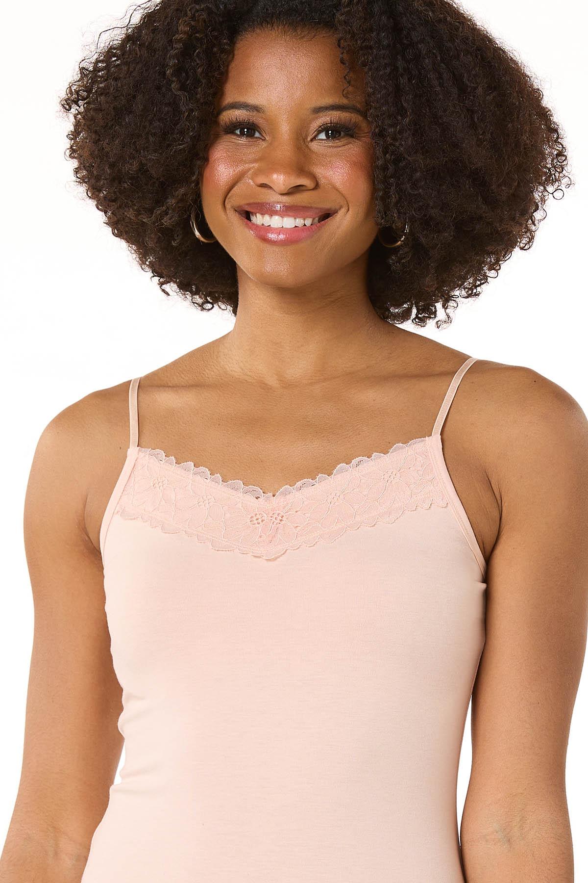 Cato Fashions | Cato Solid Lace Trim Cami