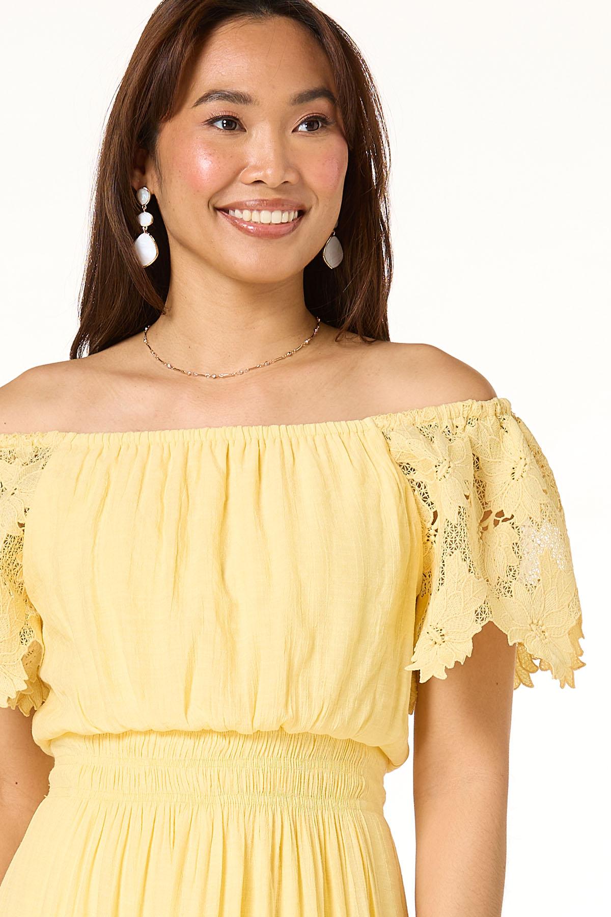 Cato Fashions | Cato Contrast Floral Crochet Maxi Dress Cato Fashions | Cato Contrast Floral Crochet Maxi Dress