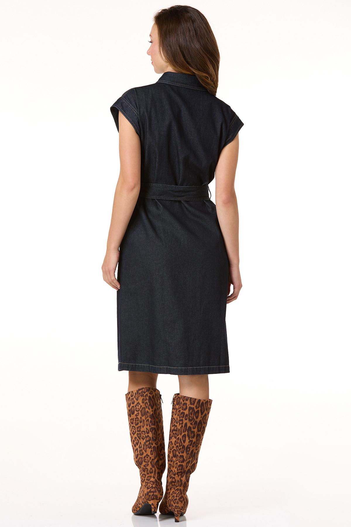 Cato Fashions | Cato Belt Dark Denim Dress