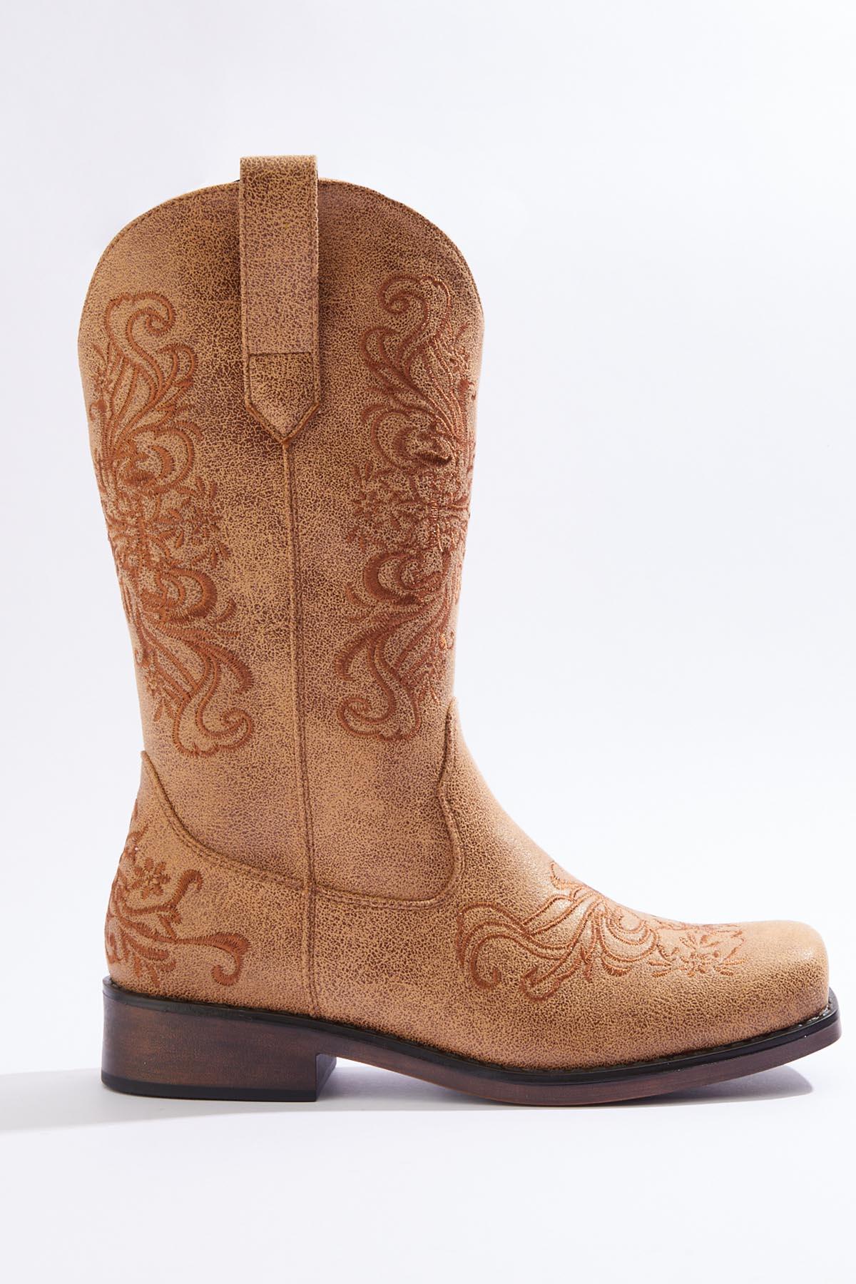 Cato Fashions | Cato Wide Width Square Toe Embroidered Western Boots