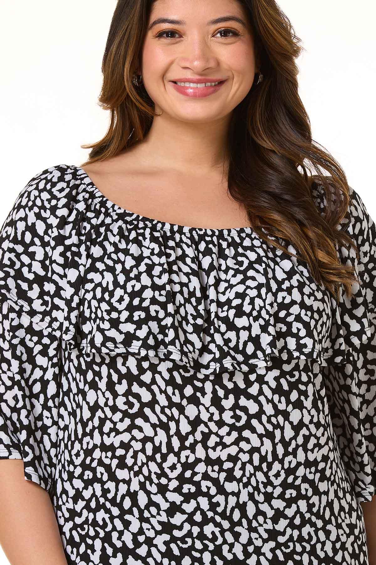Cato Fashions | Cato Plus Size Spotted Convertible Sleeve Top