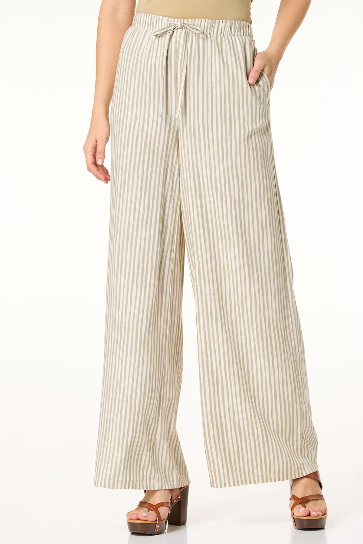 Cato Fashions | Cato Stripe Linen Wide Leg Pants
