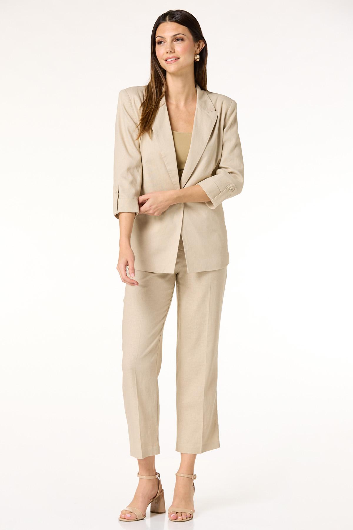 Cato Fashions | Cato Solid Boyfriend Linen Blazer