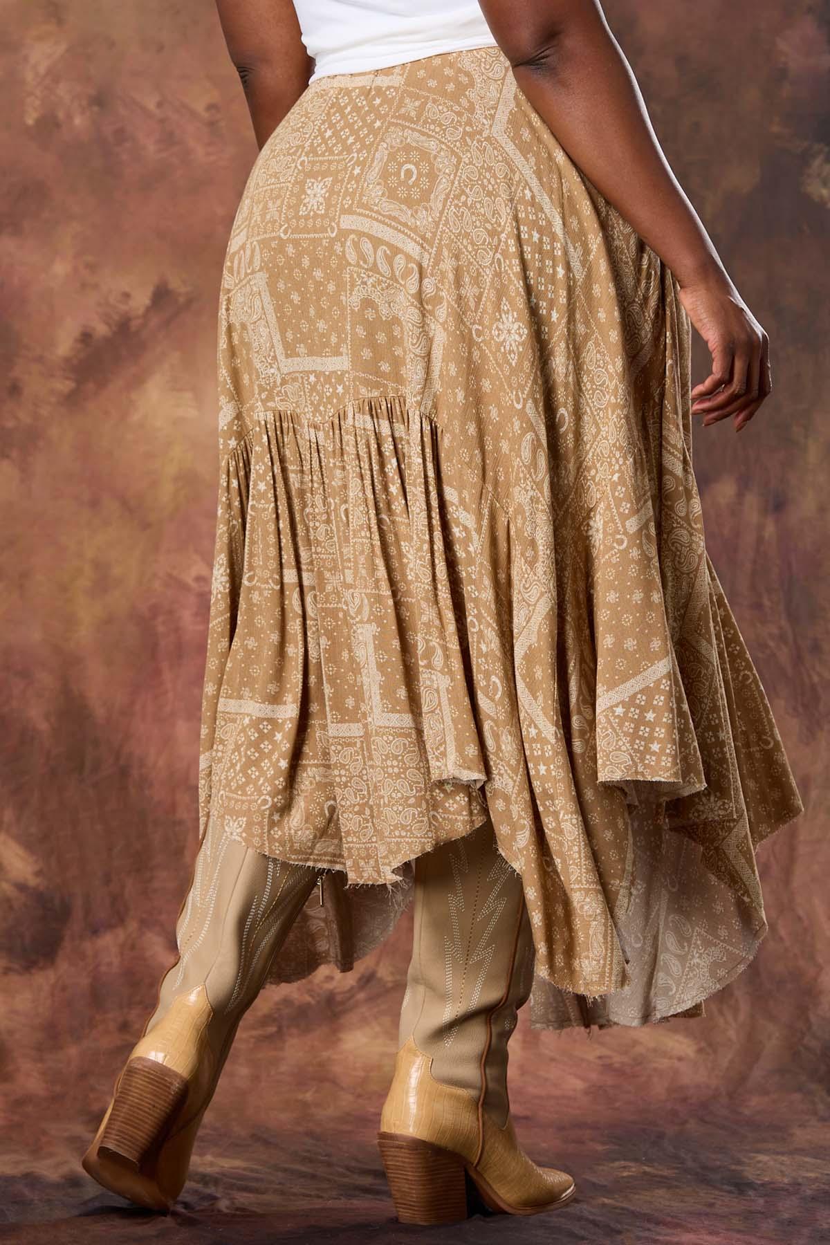 Cato Fashions | Cato Plus Size Bandana Print Handkerchief Hem Skirt