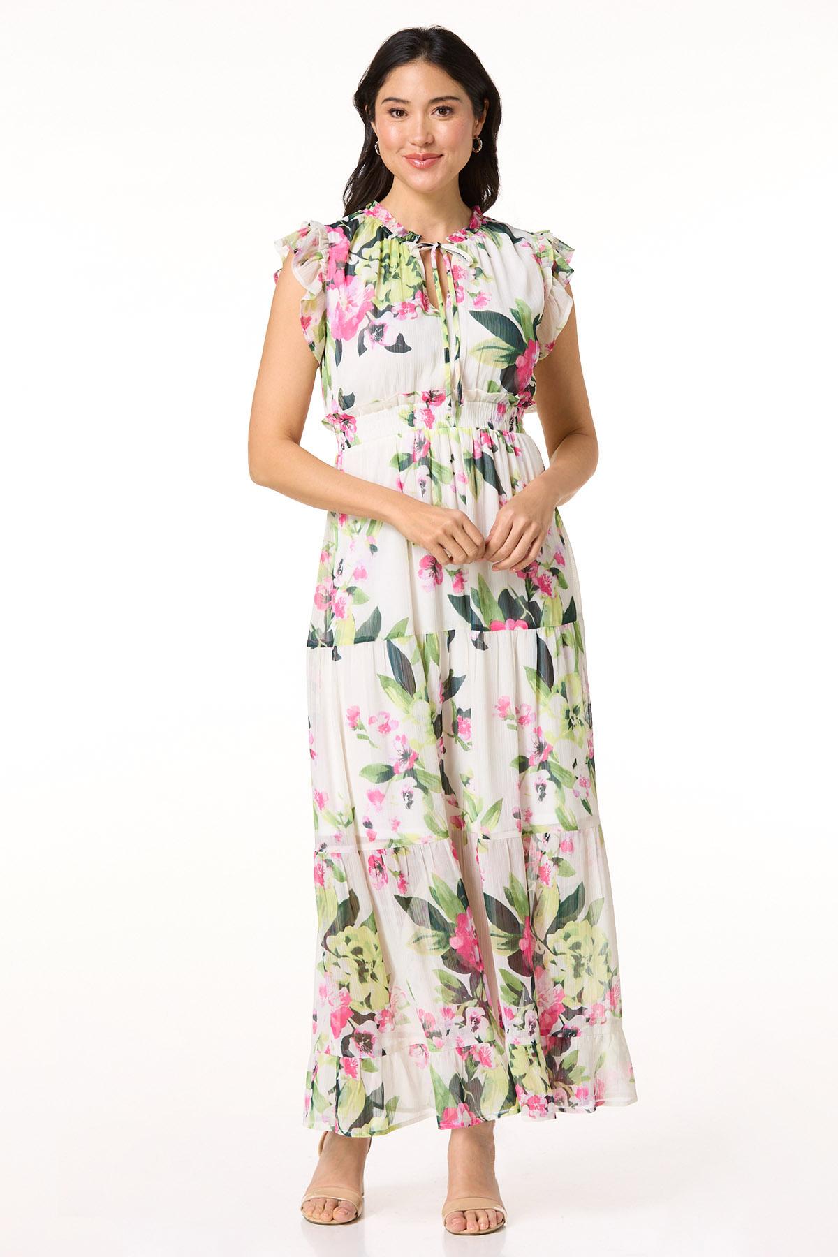 petite floral dress Petite Studio's Lorraine Summer Dress in Red Floral main image 0