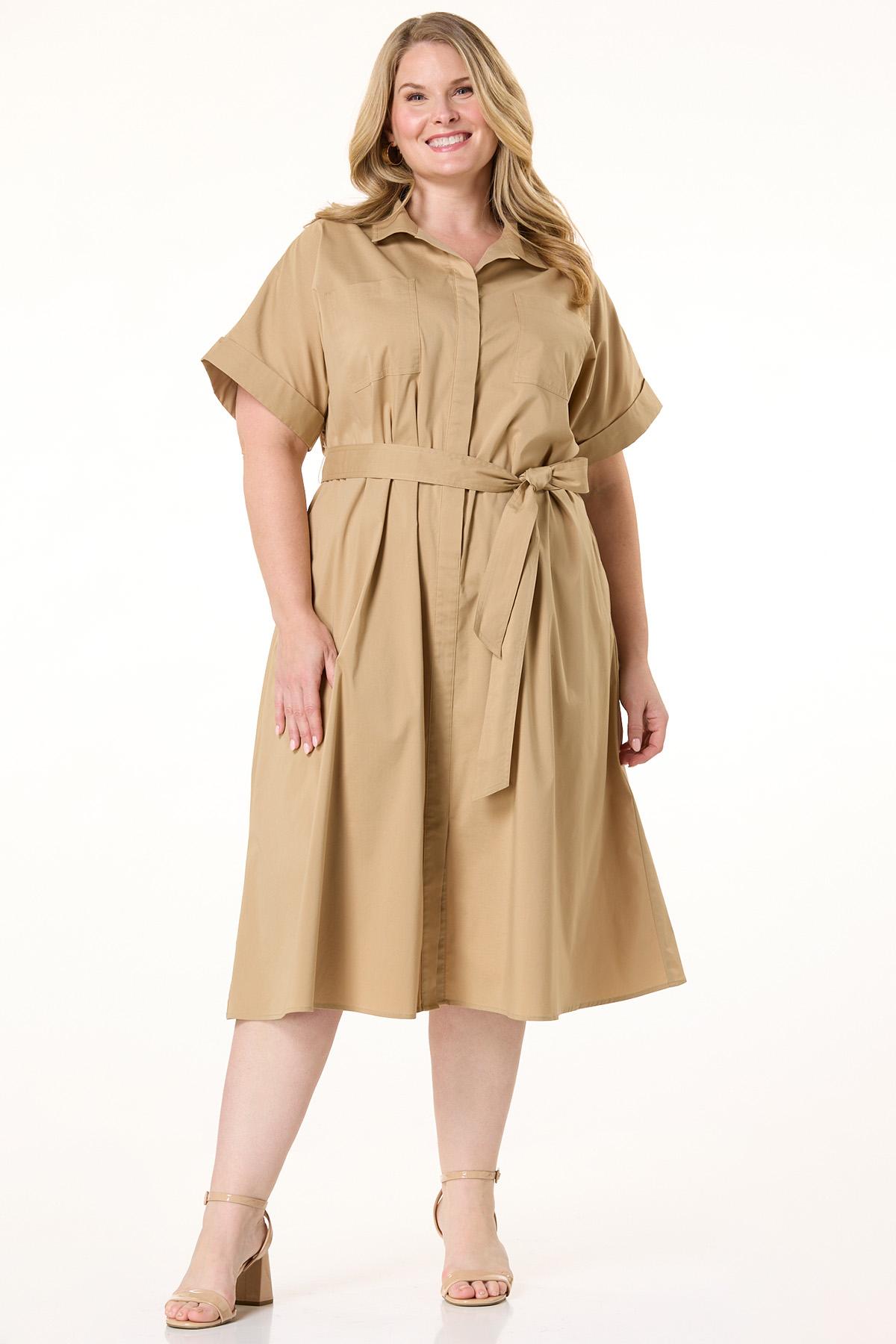 Cato Fashions | Cato Plus Size Classic Solid Shirt Dress