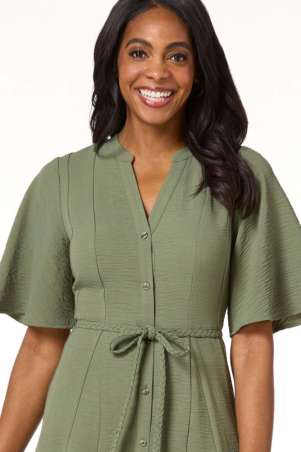 Cato Fashions | Cato Flowy Braided Belt Dress