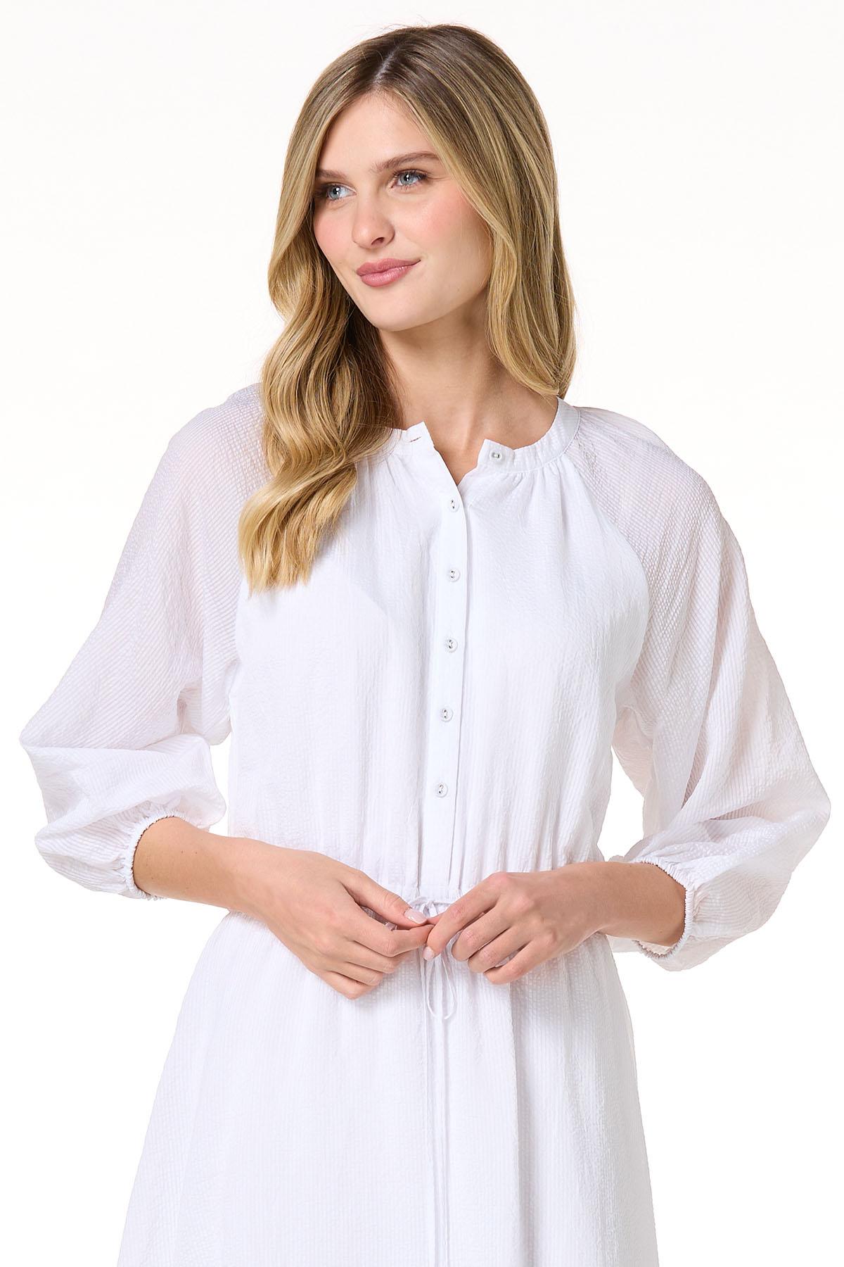 Cato Fashions | Cato White Shadow Stripe Dress Cato Fashions | Cato White Shadow Stripe Dress
