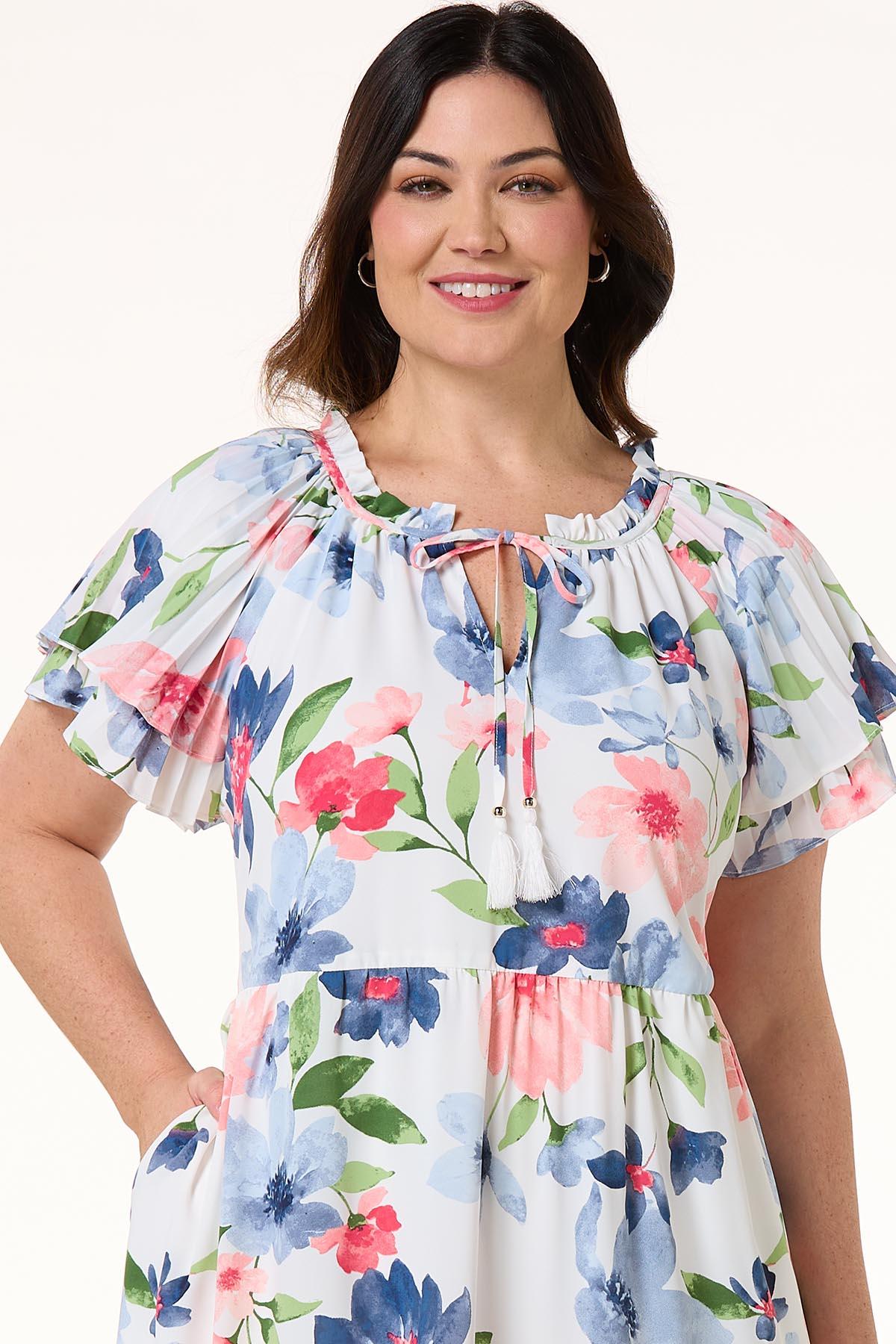 Cato Fashions | Cato Plus Size Pleated Floral Swing Dress Cato Fashions | Cato Plus Size Pleated Floral Swing Dress