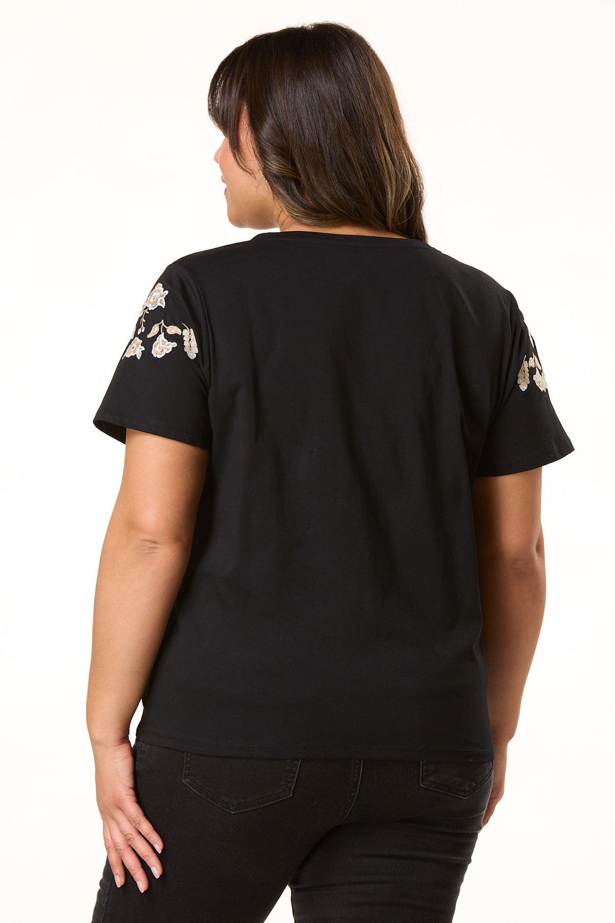 Cato Fashions | Cato Plus Size Embroidered V-Neck Top