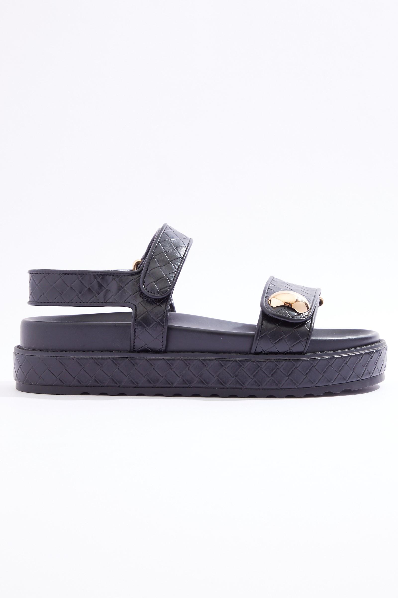 Cato Fashions | Cato Woven Velcro Platform Sandals