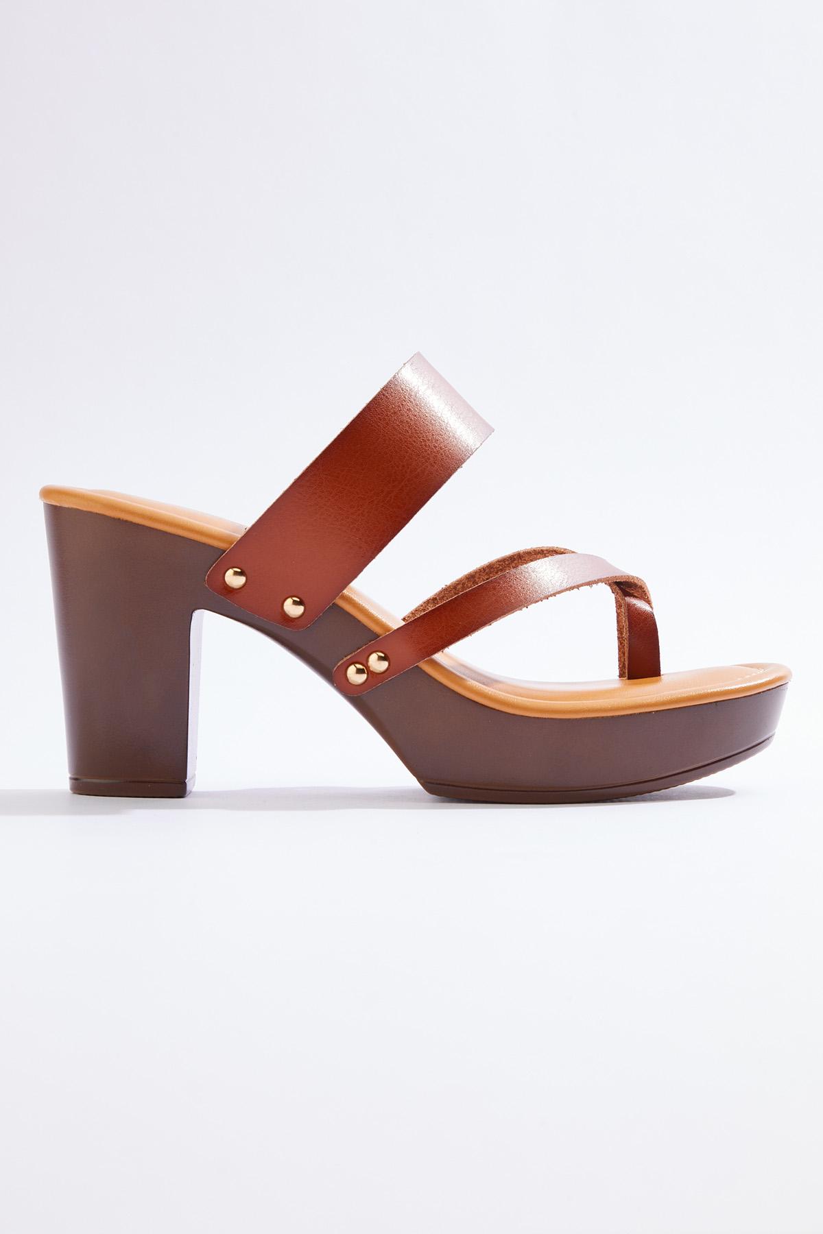 Cato Fashions | Cato Faux Leather Toe Loop Heels