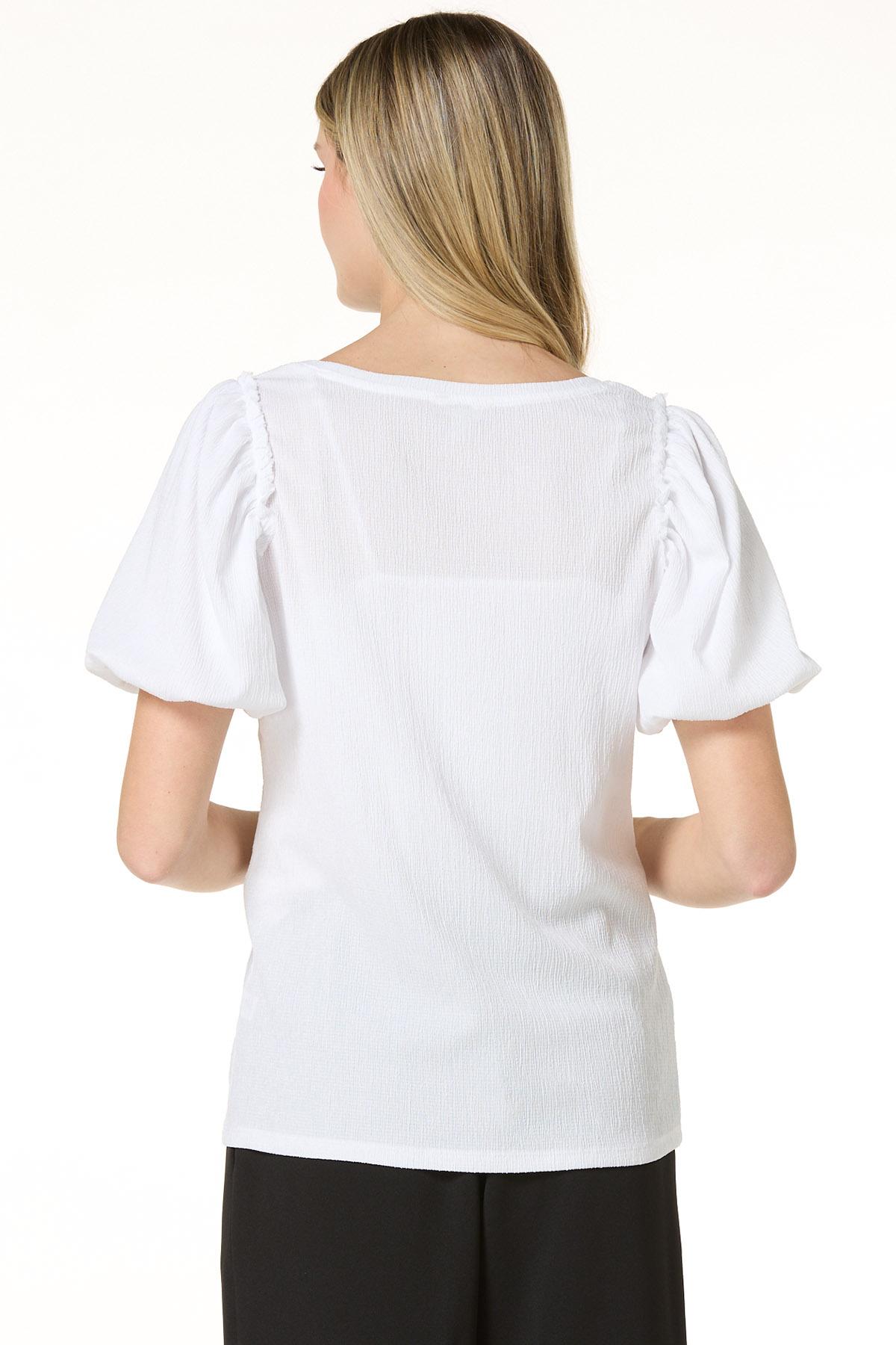 Cato Fashions | Cato Textured Bubble Sleeve Top