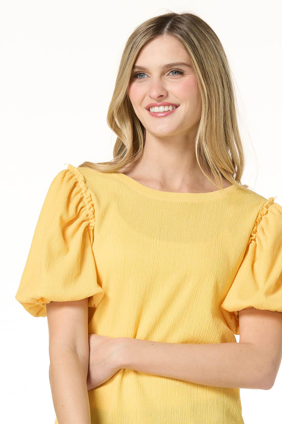 Cato Fashions | Cato Textured Bubble Sleeve Top