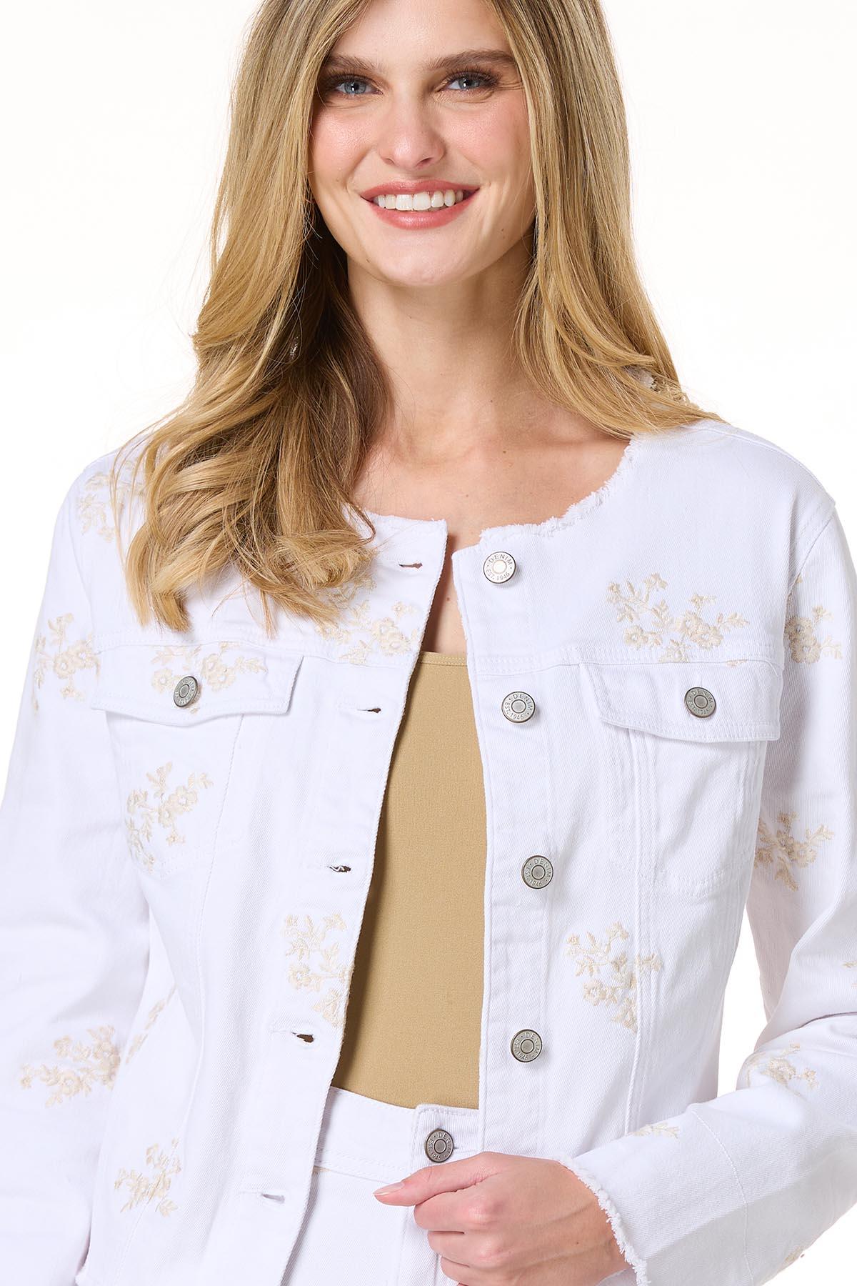 Cato Fashions | Cato Floral Embroidered Denim Jacket