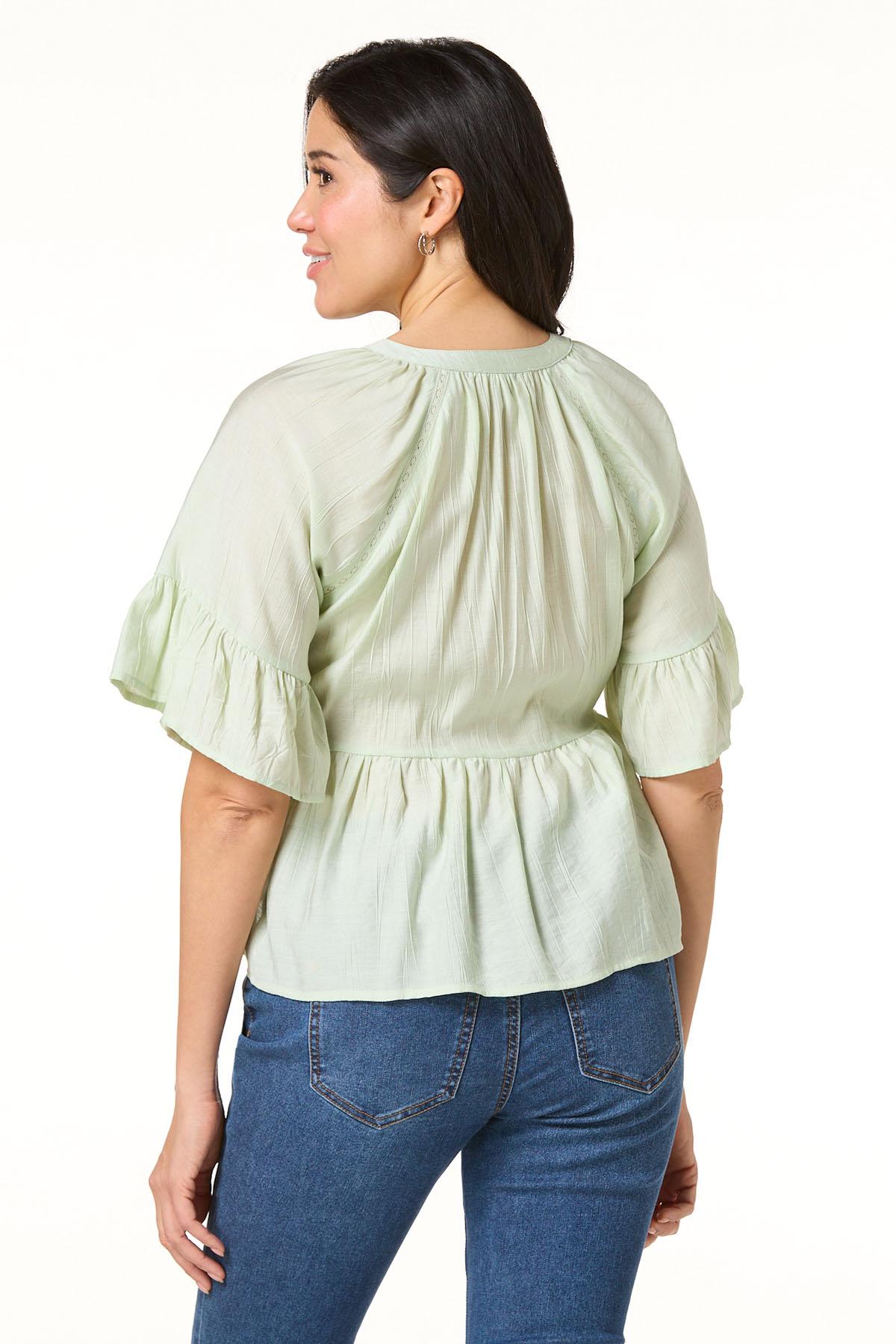 Cato Fashions | Cato Flutter Sleeve Peplum Top