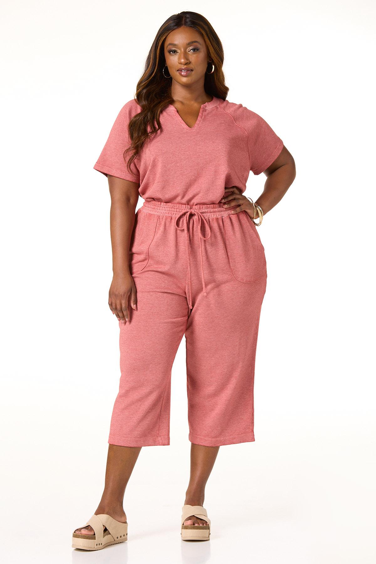 Cato Fashions | Cato Plus Size Cropped French Terry Pants