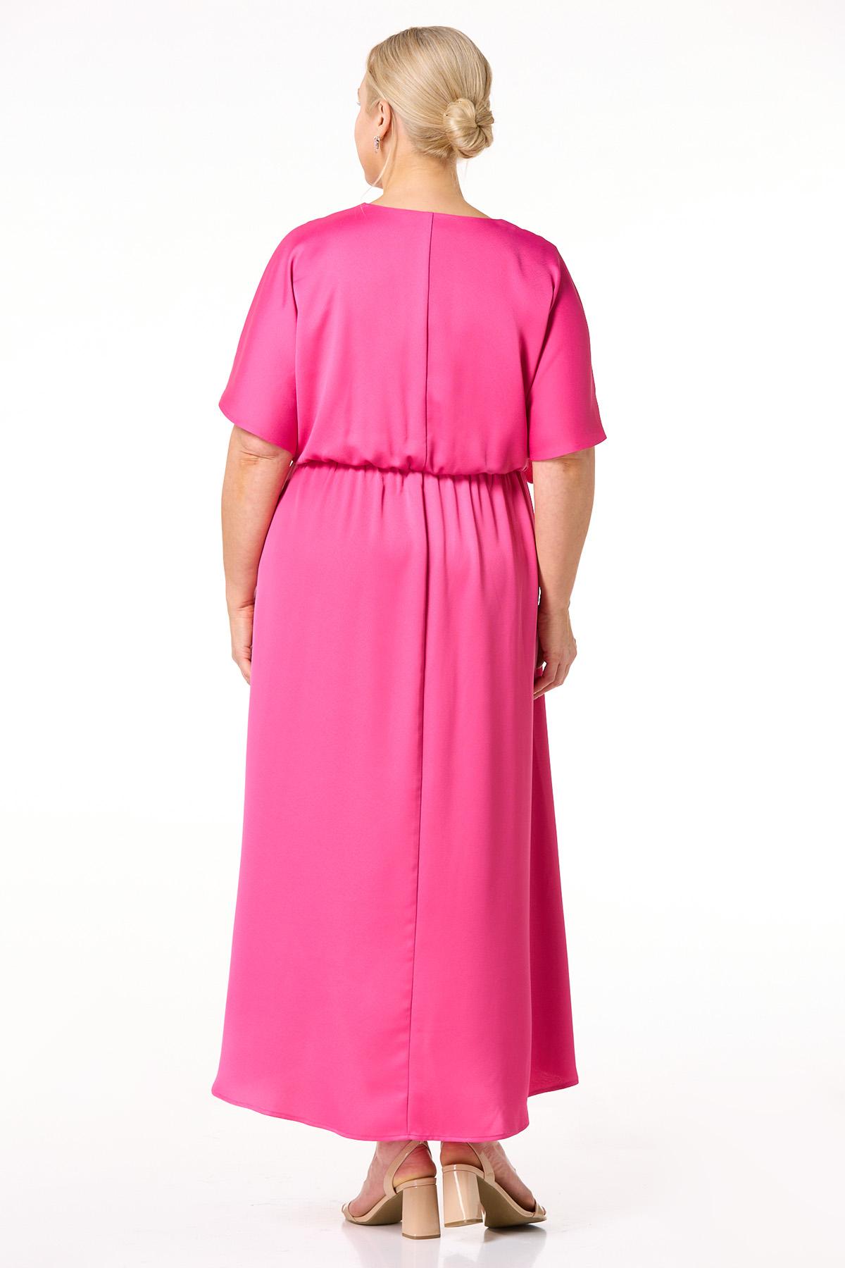 pink overall dress plus size Women's Plus Size Adjustable Straps Denim Bib Overall Dress Jumper with Pockets
